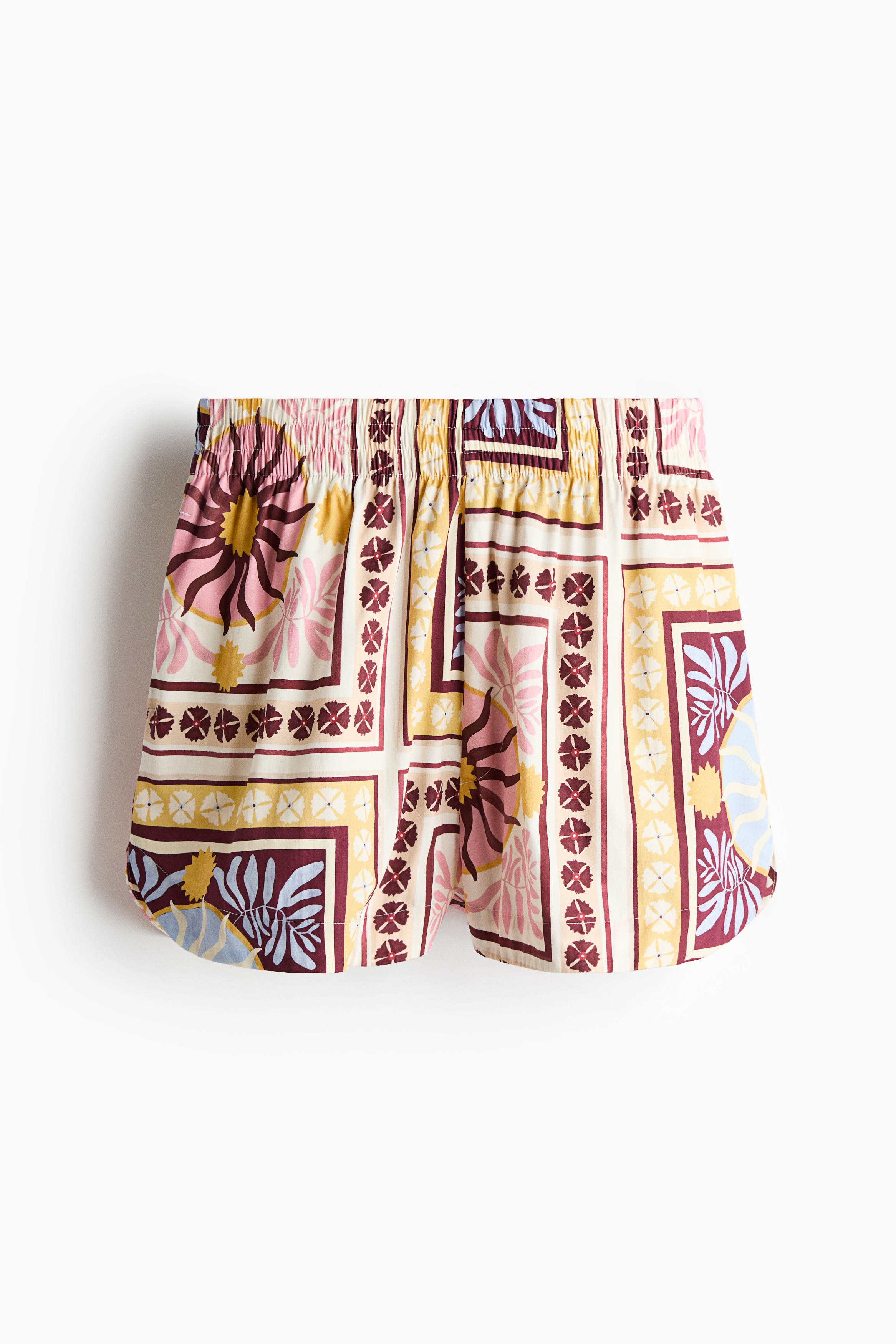 Patterned Poplin Shorts - Cream/patterned/Light beige/striped