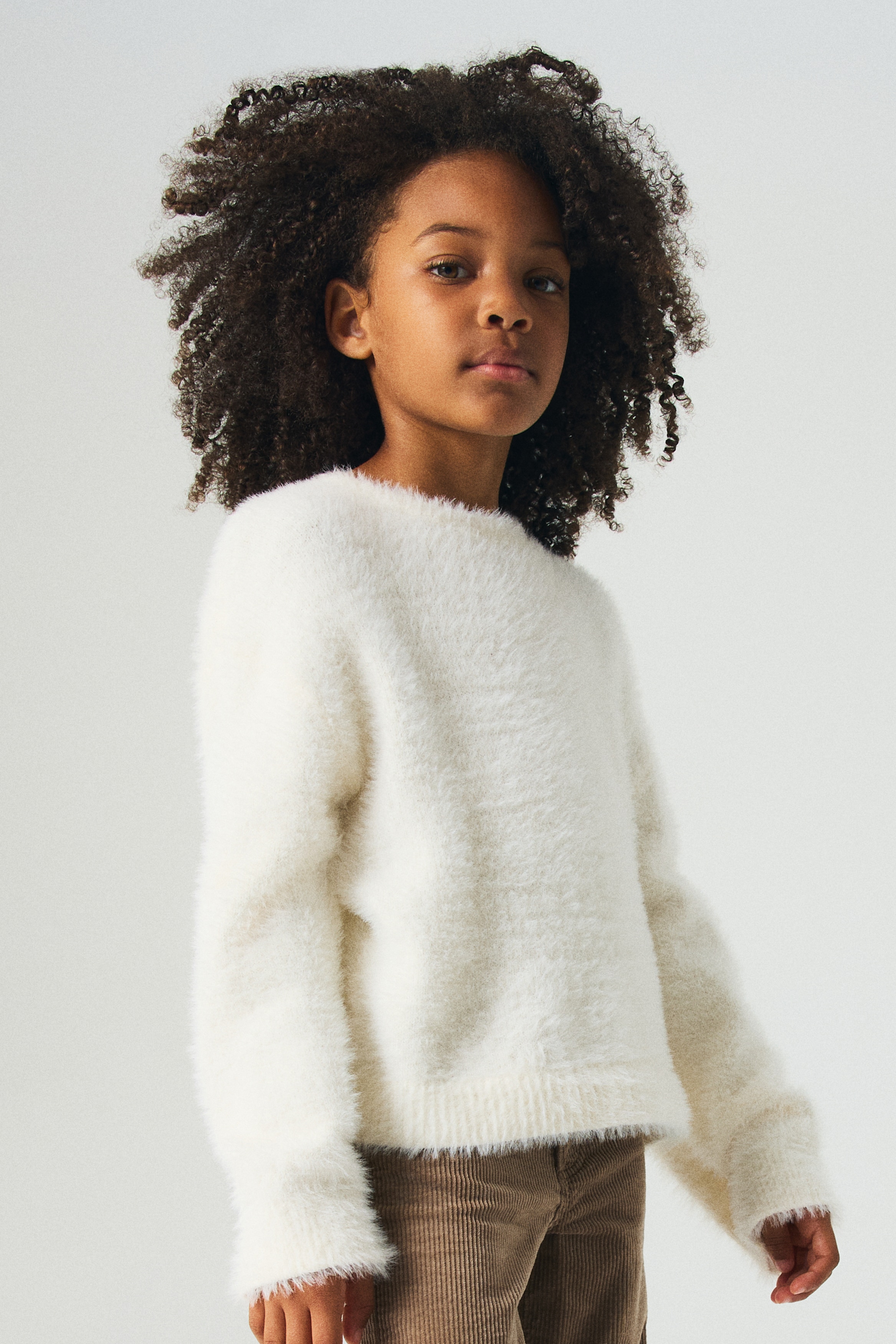 Brushed Fine-Knit Sweater - Cream - Kids | H&M US