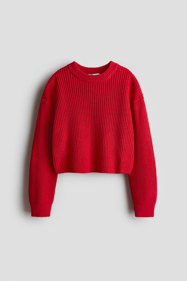 Pullover in misto cotone - Rosso/Beige chiaro/righe/Azzurro/righe - 1