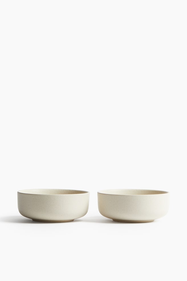2-pack reactive-glaze bowls - Light beige/Beige/Black - 1