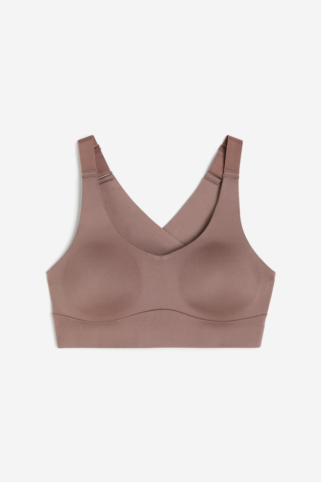 DryMove™ High Support Sports bra - Dark beige/Black/Cerise - 2