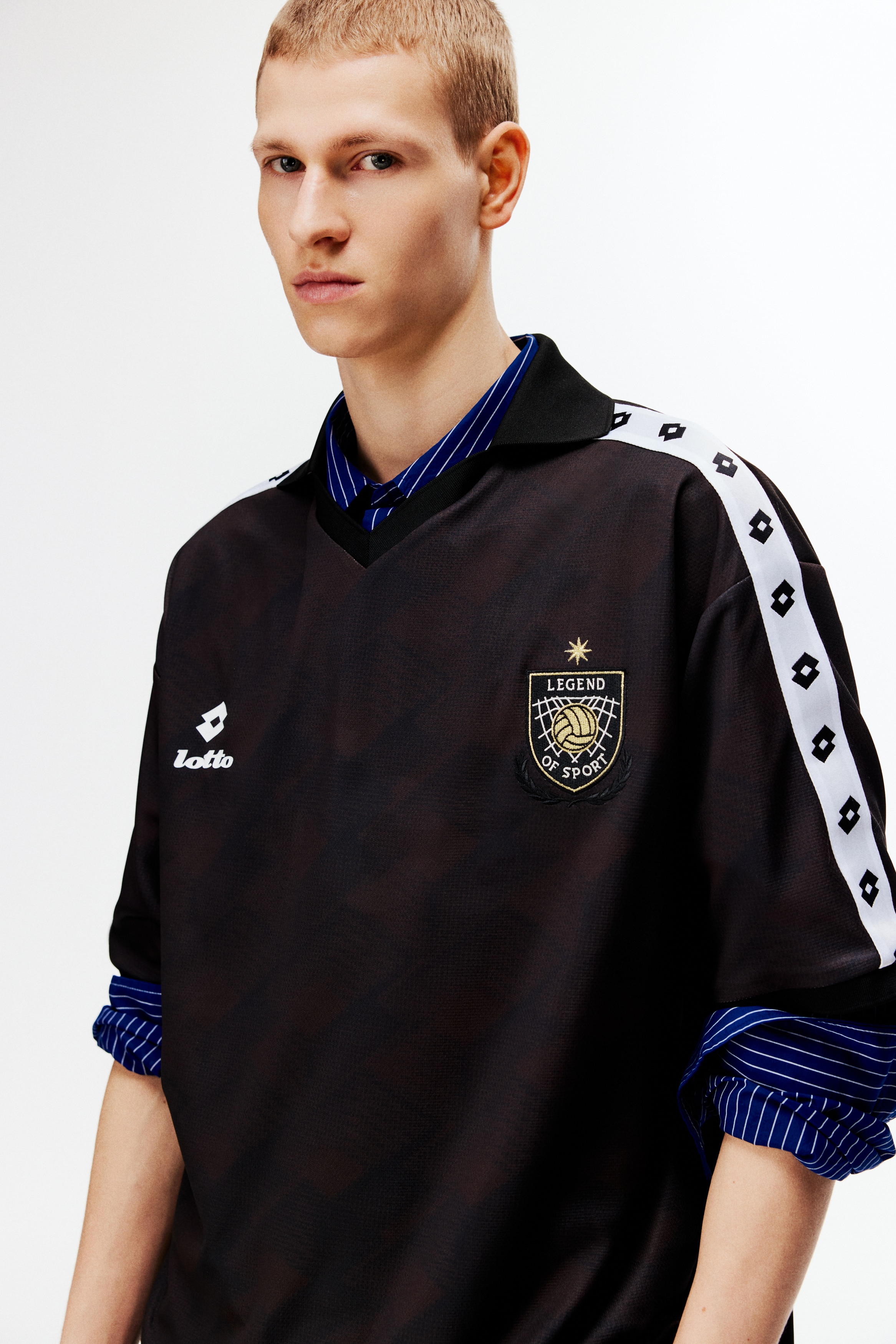 Men's Black/Lotto Loose-Fit Soccer Jersey | H&M US