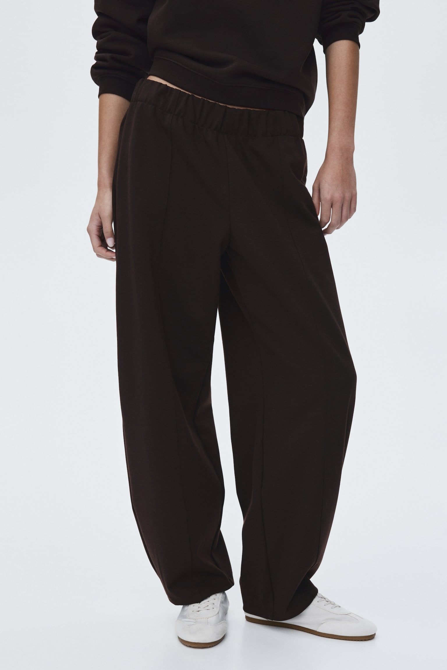 Barrel-leg Ponte di Roma trousers - Dark brown/Black/Light mole - 5