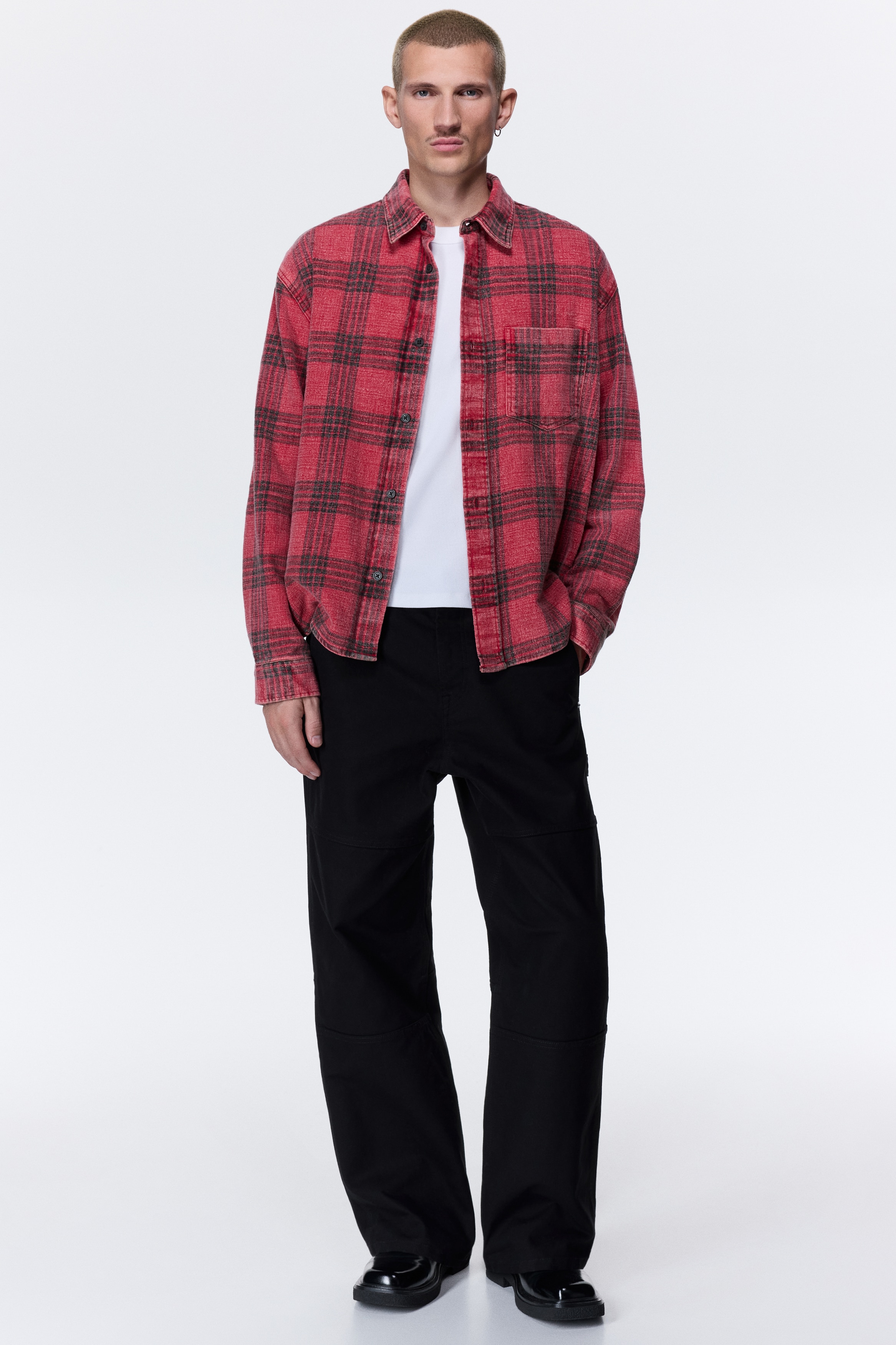 Relaxed Fit Cotton shirt - Red/Checked/Green/Checked/Blue/Checked