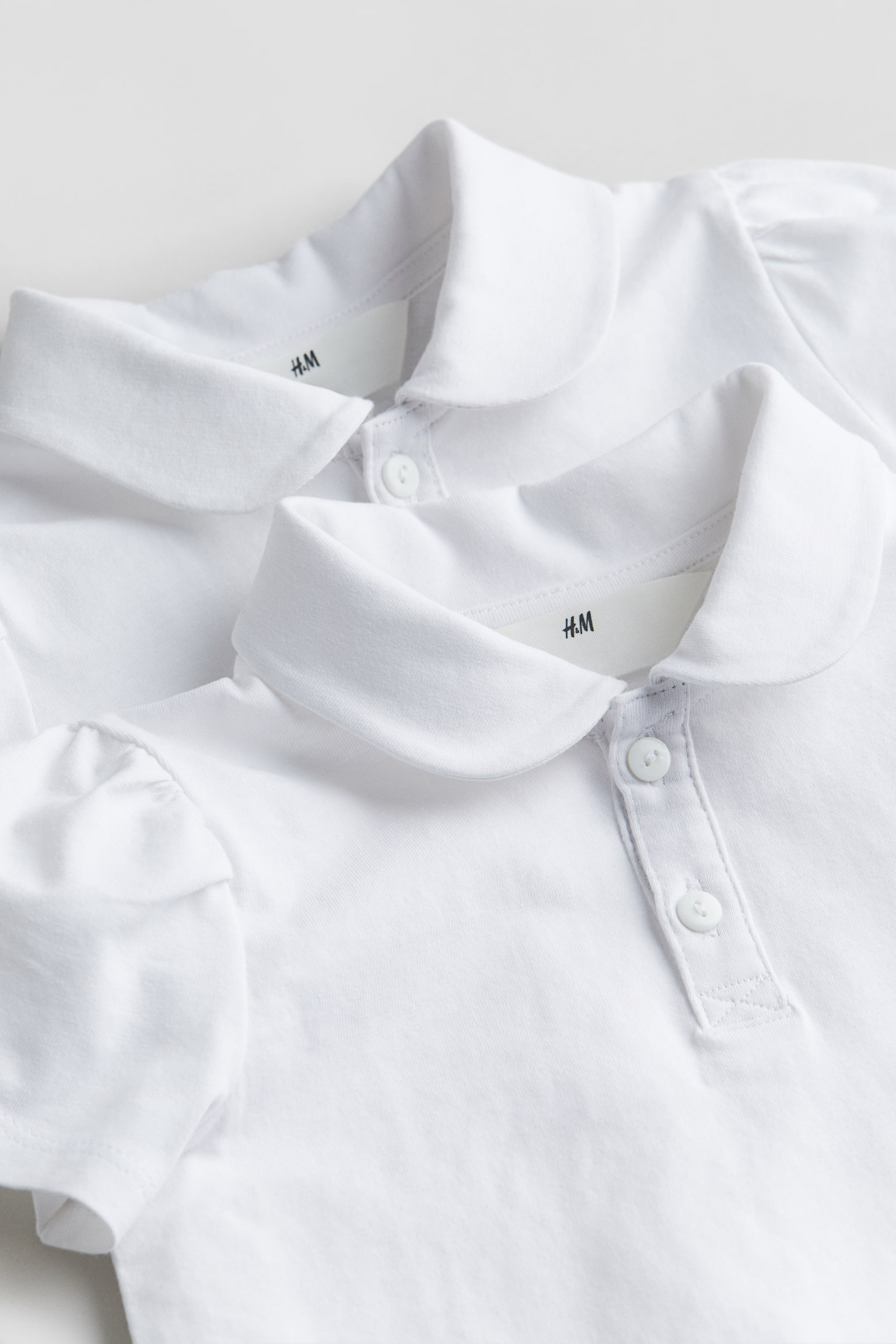 2-pack Cotton School Polo Shirts - White - 5