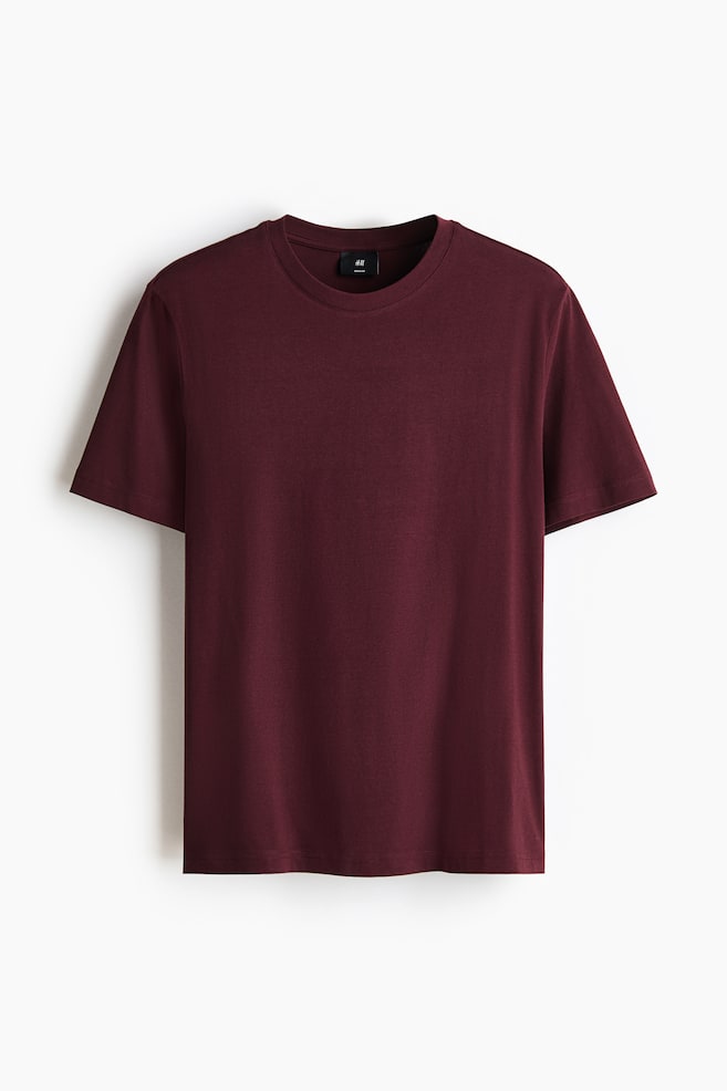 Regular Fit T-shirt - Burgundy/Black/White/Teal/Grey marl/Dark grey/Navy blue/Brown/Khaki green/Light blue/Lilac/Pink/Beige/Orange/Green/Beige - 1