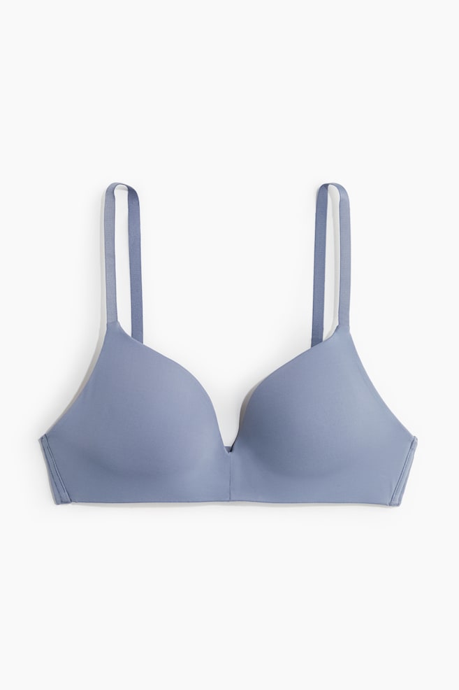 Padded non-wired microfibre bra - Dusty blue/Beige/Black/Pale beige/Navy blue/Grey-green - 1