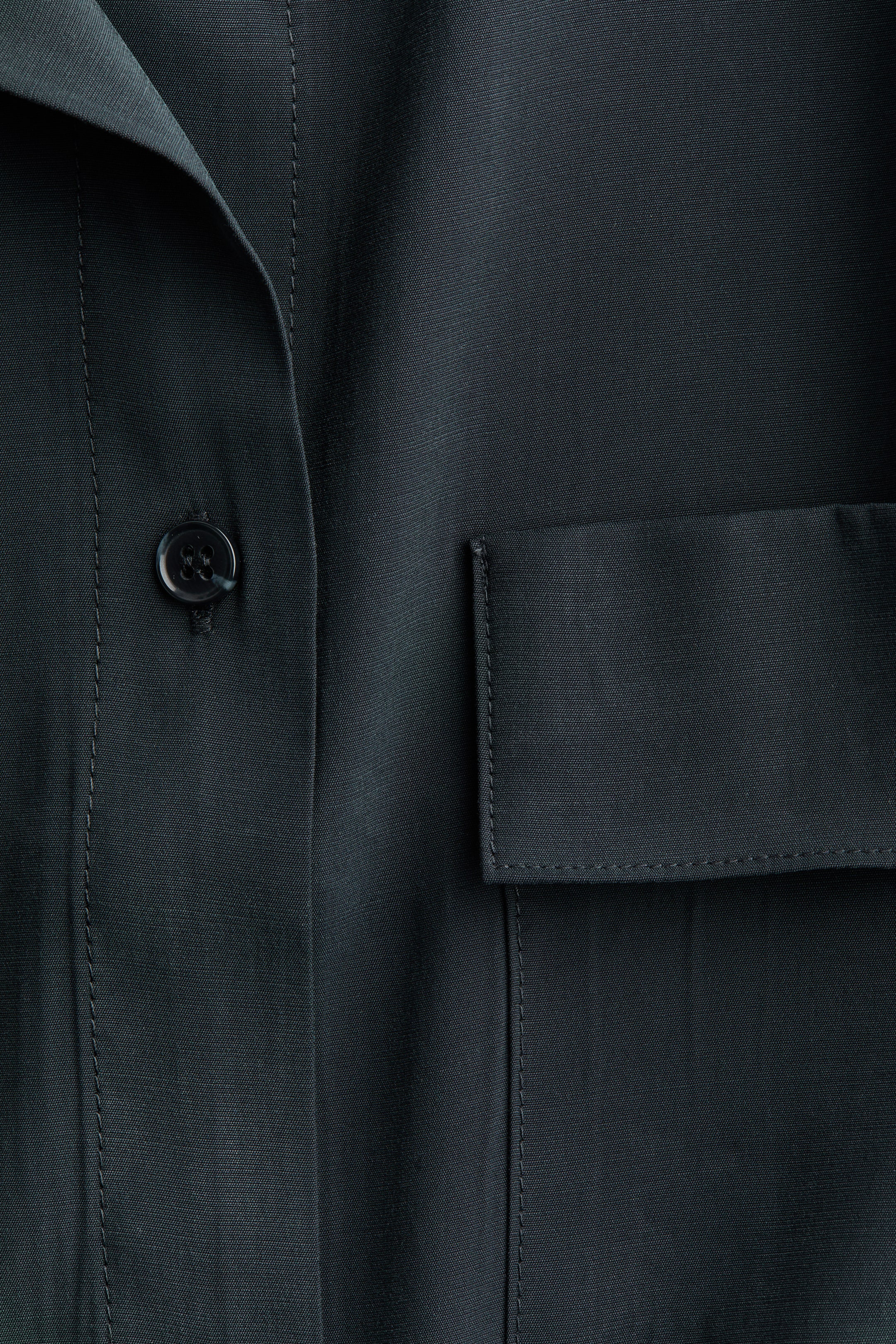 Stand-Up Collar Viscose-Blend Shirt