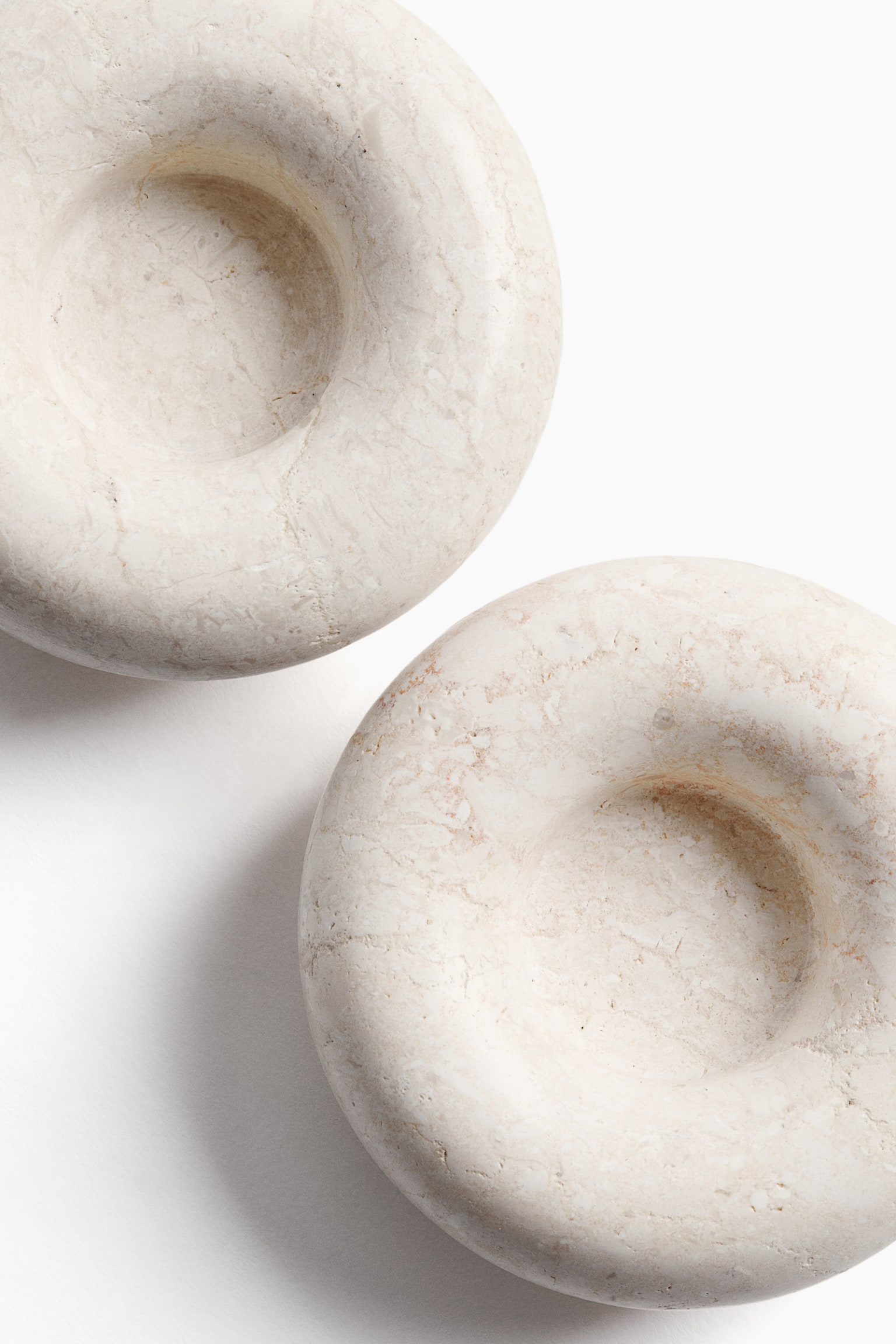 כלי משיש לנר חימום - בז' בהיר/שיש - 2