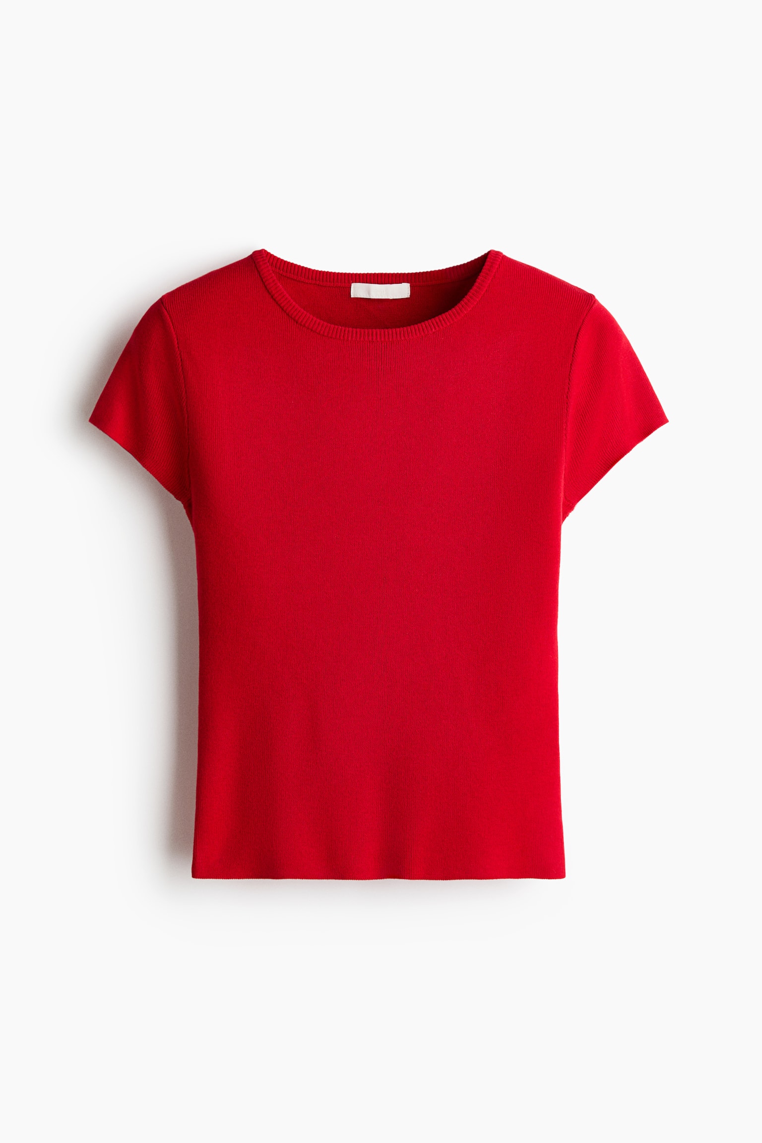 Fine-Knit T-Shirt - Red/Light pink/Burgundy - 1
