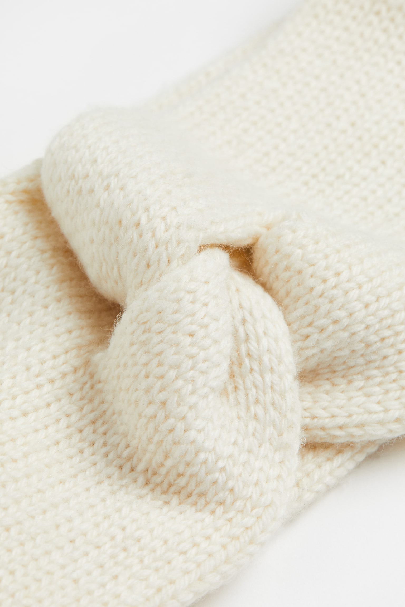 Knit Headband - Cream/Light beige/Black - 2