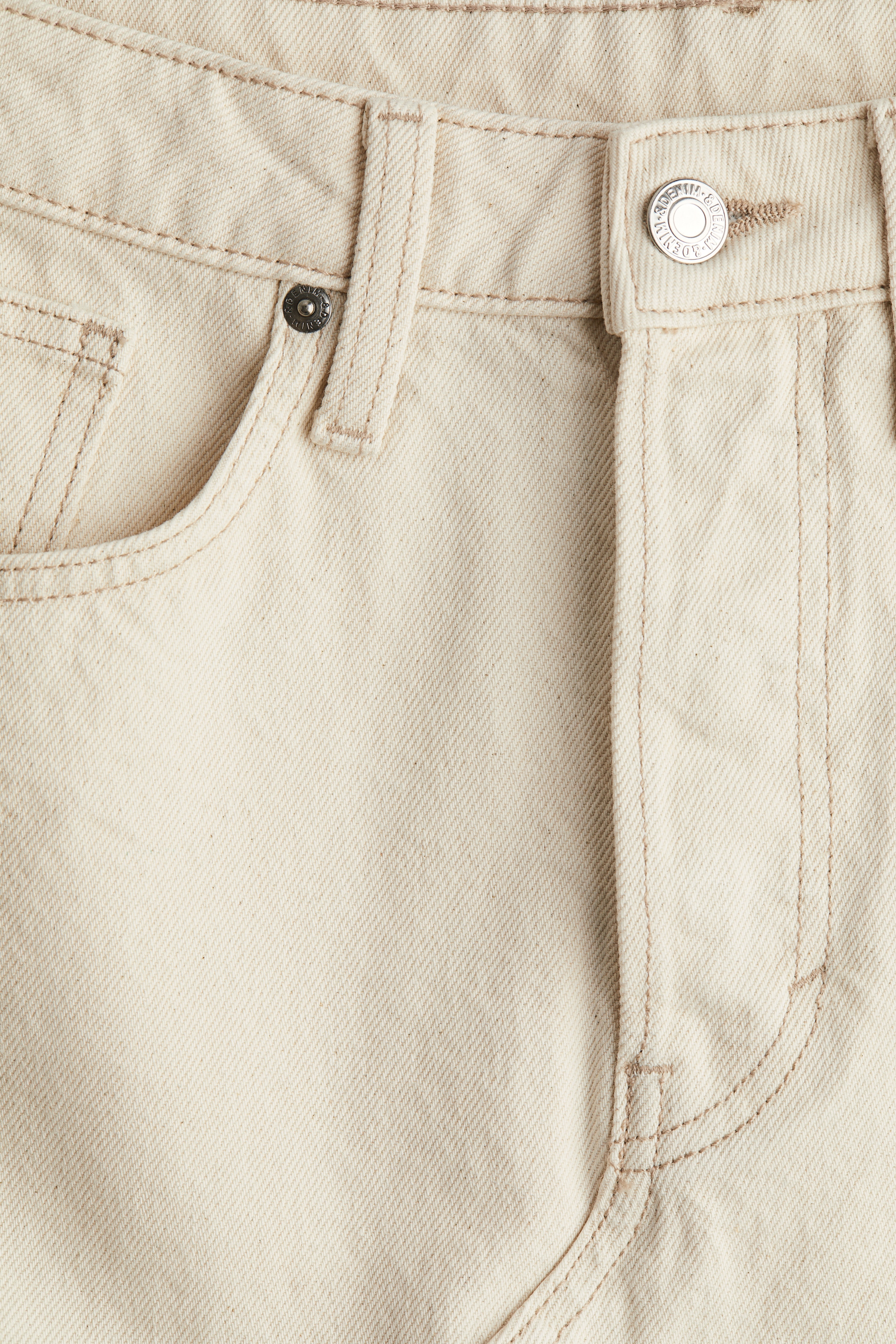 A-line denim skirt