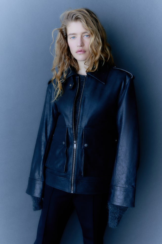 Leather jacket - Black - 3