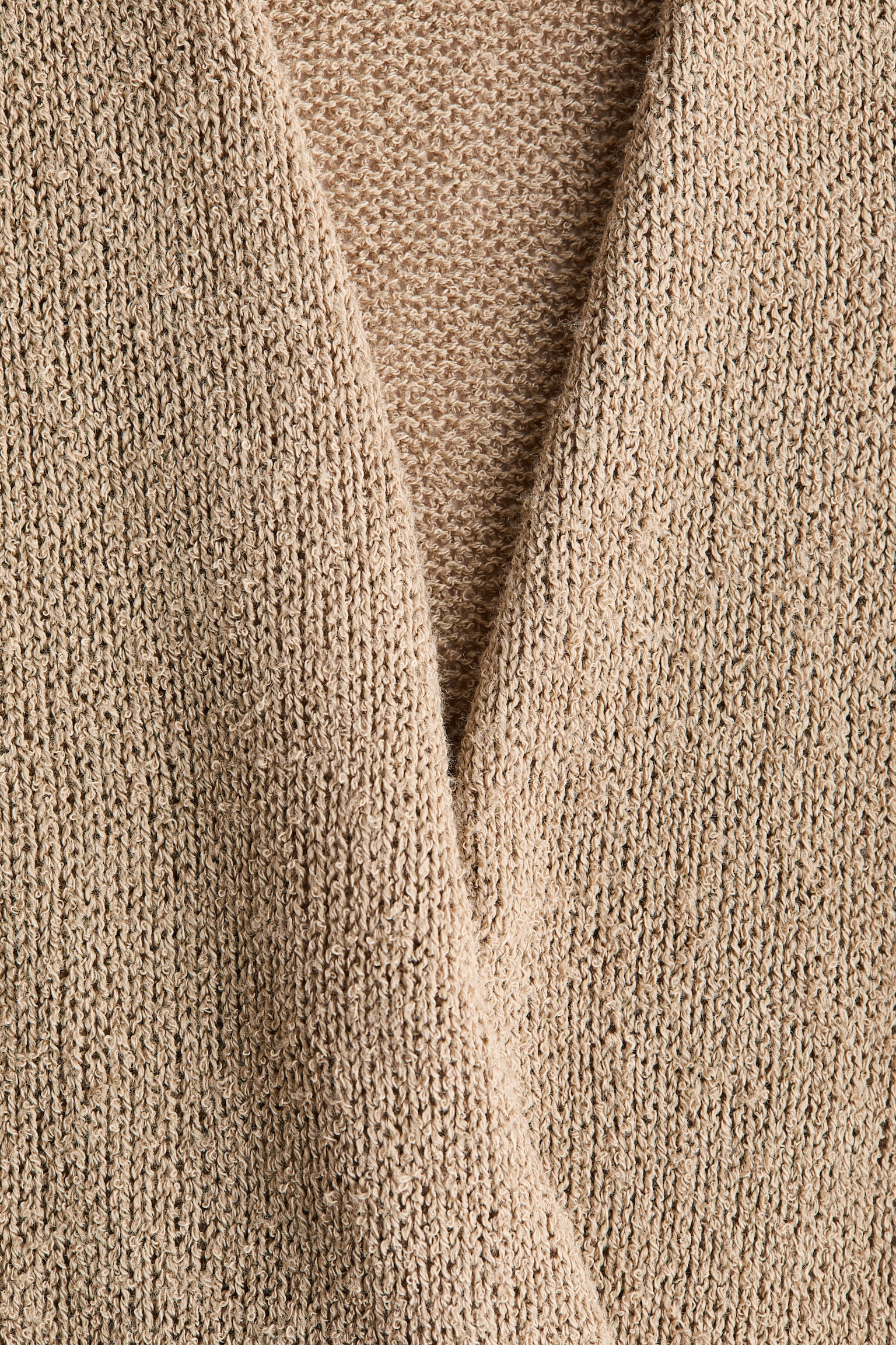 Женский топ H&M Knit Wrap Top, цвет: Бежевый — фото 5