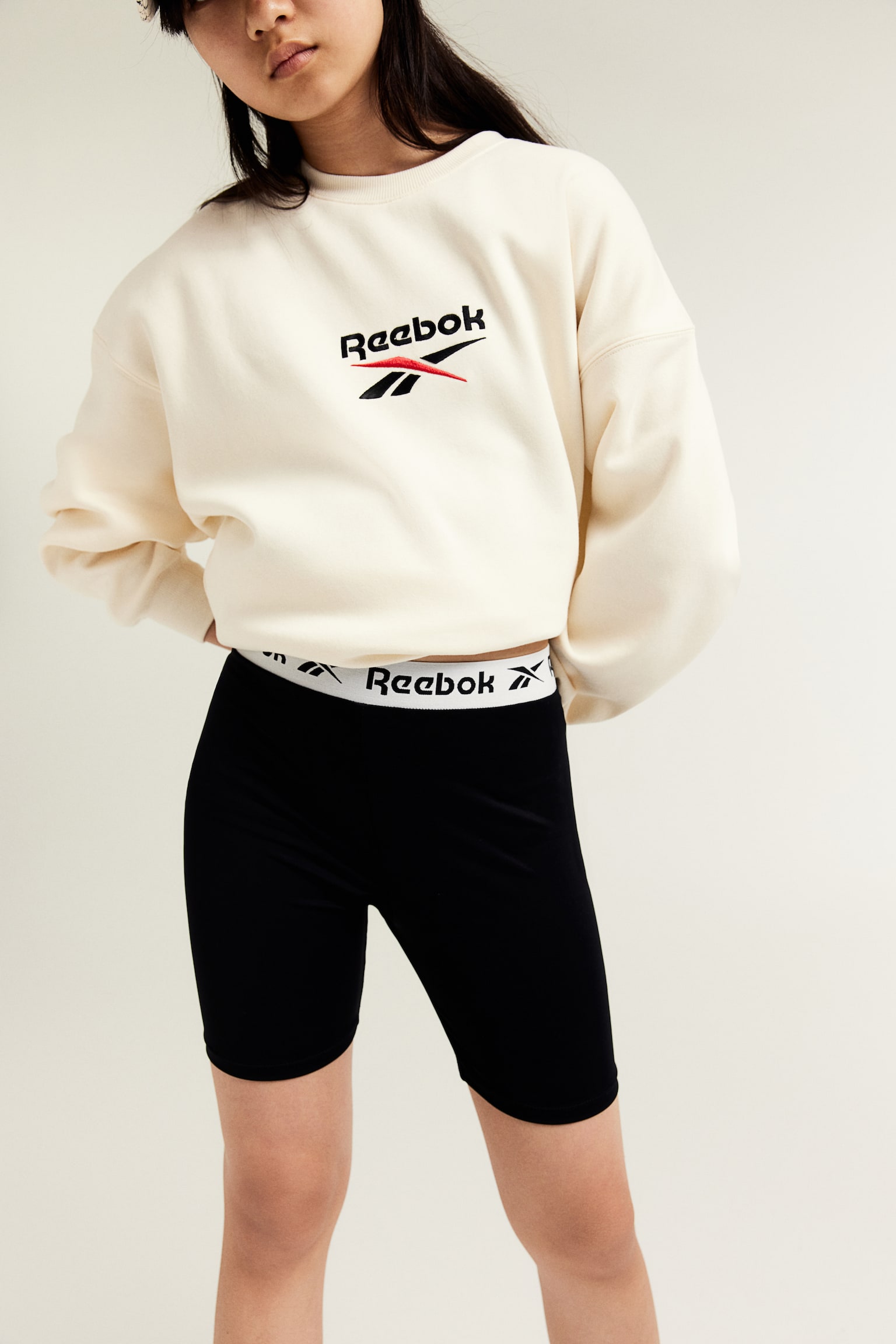 Print-motif cycling shorts - Black/Reebok - 5