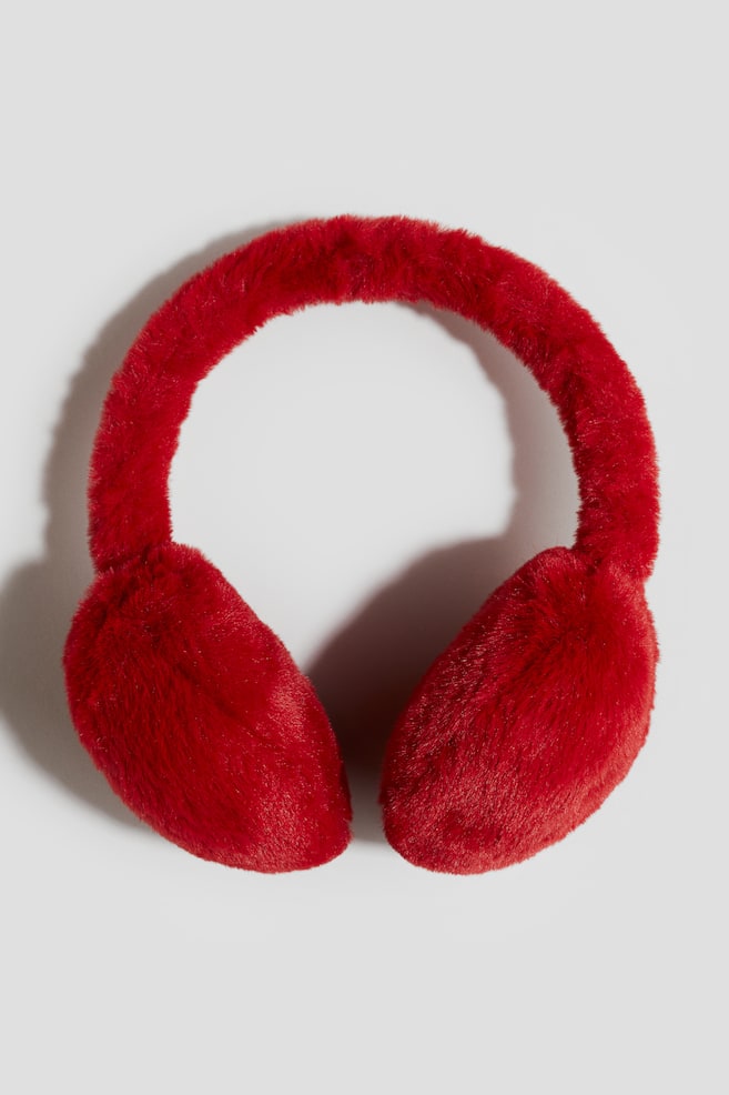 Lurviga öronmuffar - Röd/Ljusrosa/Blommig - 1