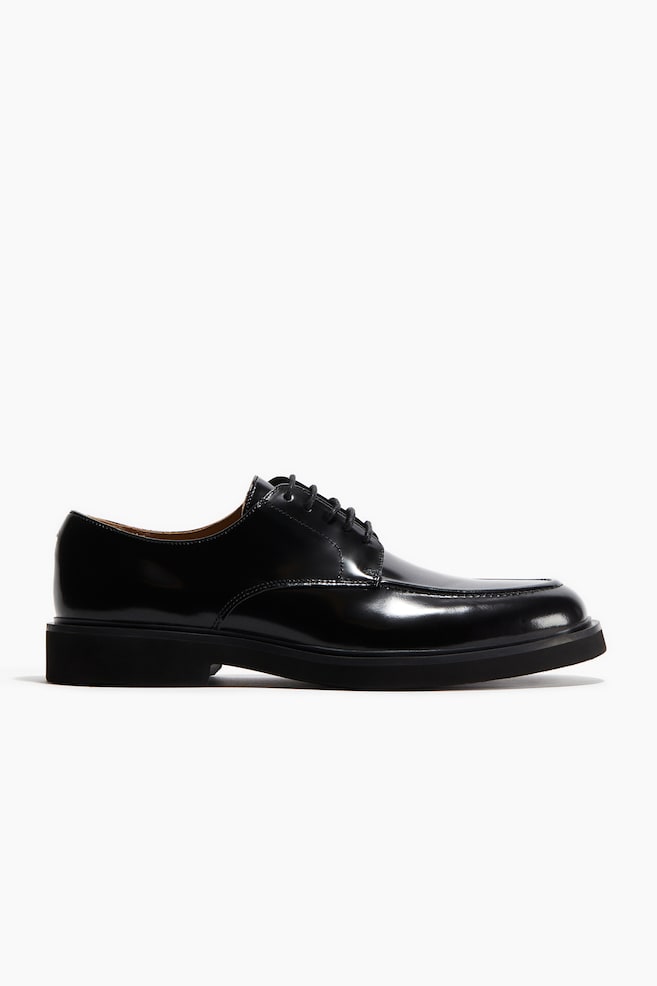 Derbyschuhe aus Leder - Schwarz - 1