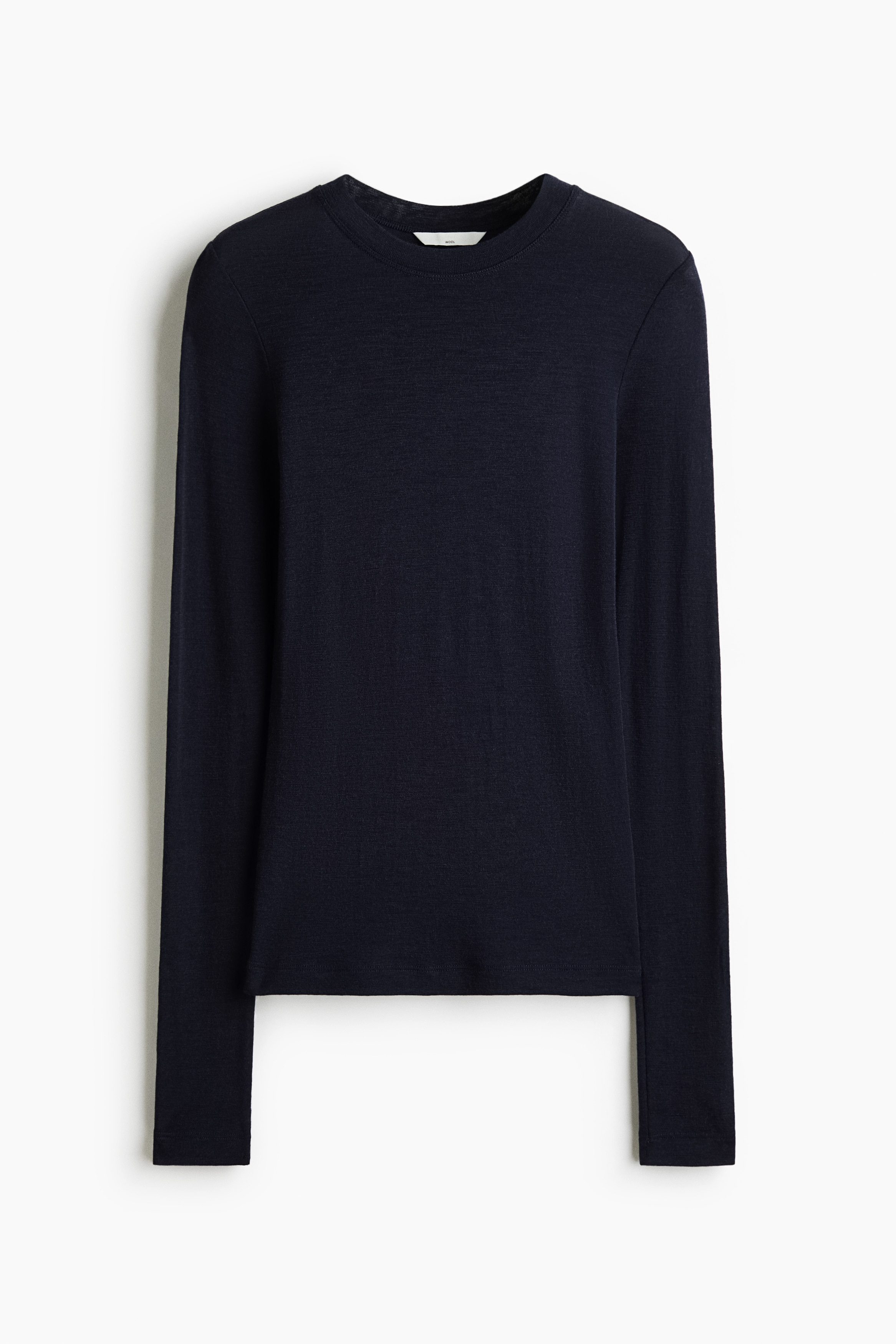 Top en punto fino de lana - Azul marino/Gris oscuro jaspeado/Marrón oscuro/Negro/Beige grisáceo pálido/Beige/Amarillo mostaza