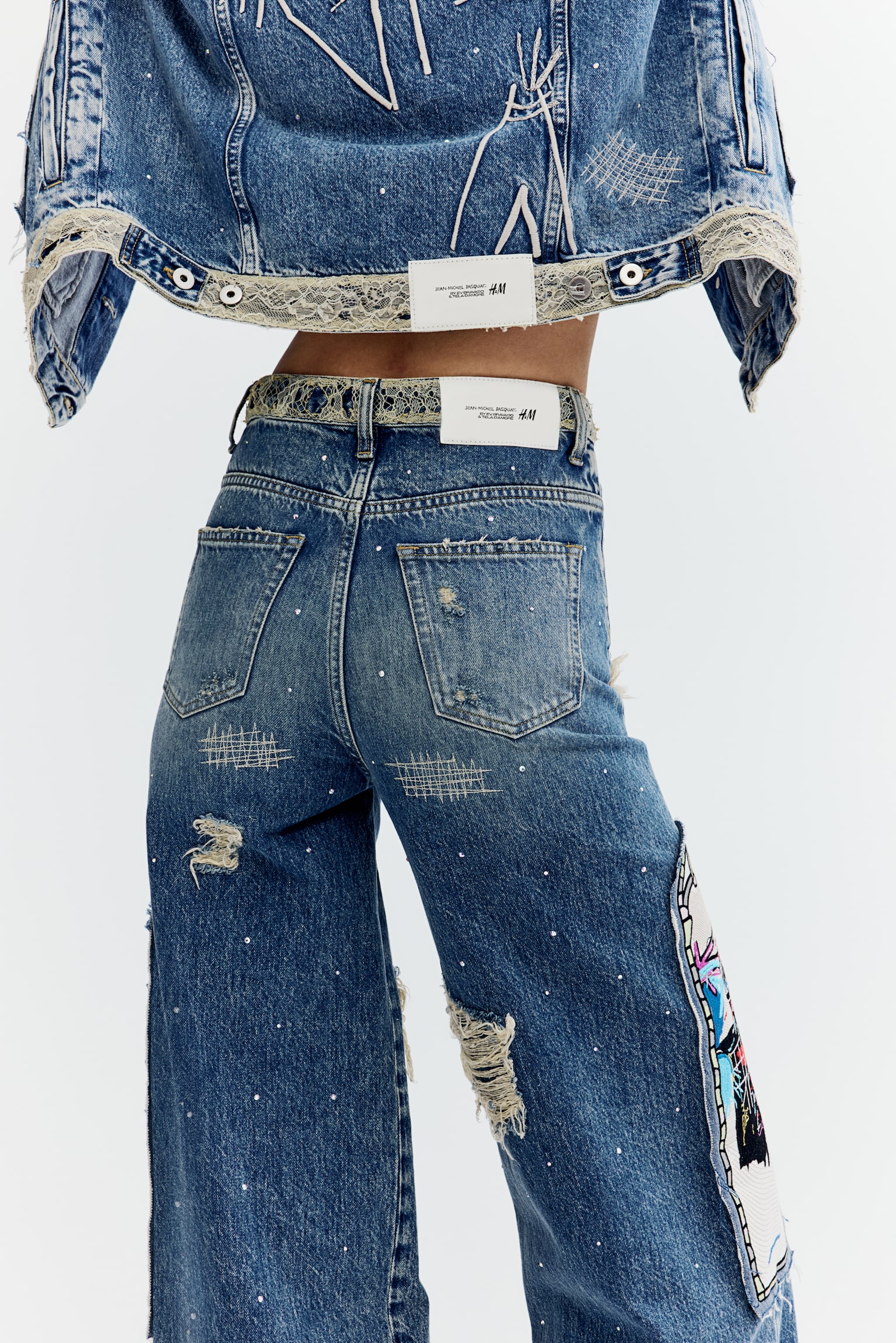 Straight Relaxed High Jeans - Denim blue/Basquiat - 7