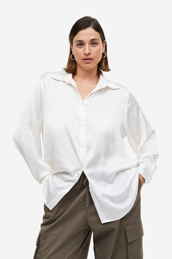 Oversized blouse - White/Yellow/Tie-dye/Cream/Black patterned/Yellow/dc/dc/dc - 1