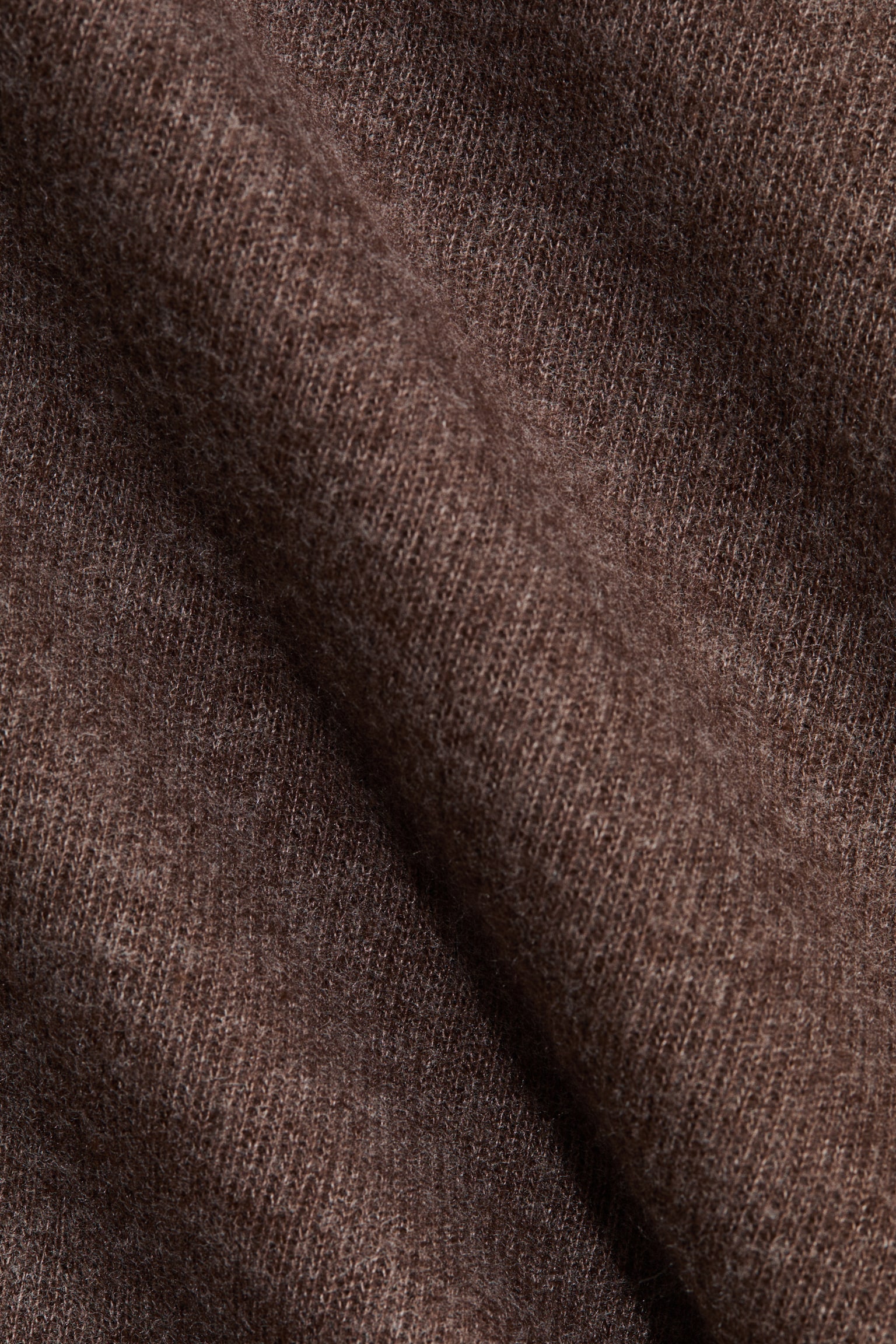 Top à encolure en V en maille côtelée - Brown marl/Gris foncé chiné/Beige - 2