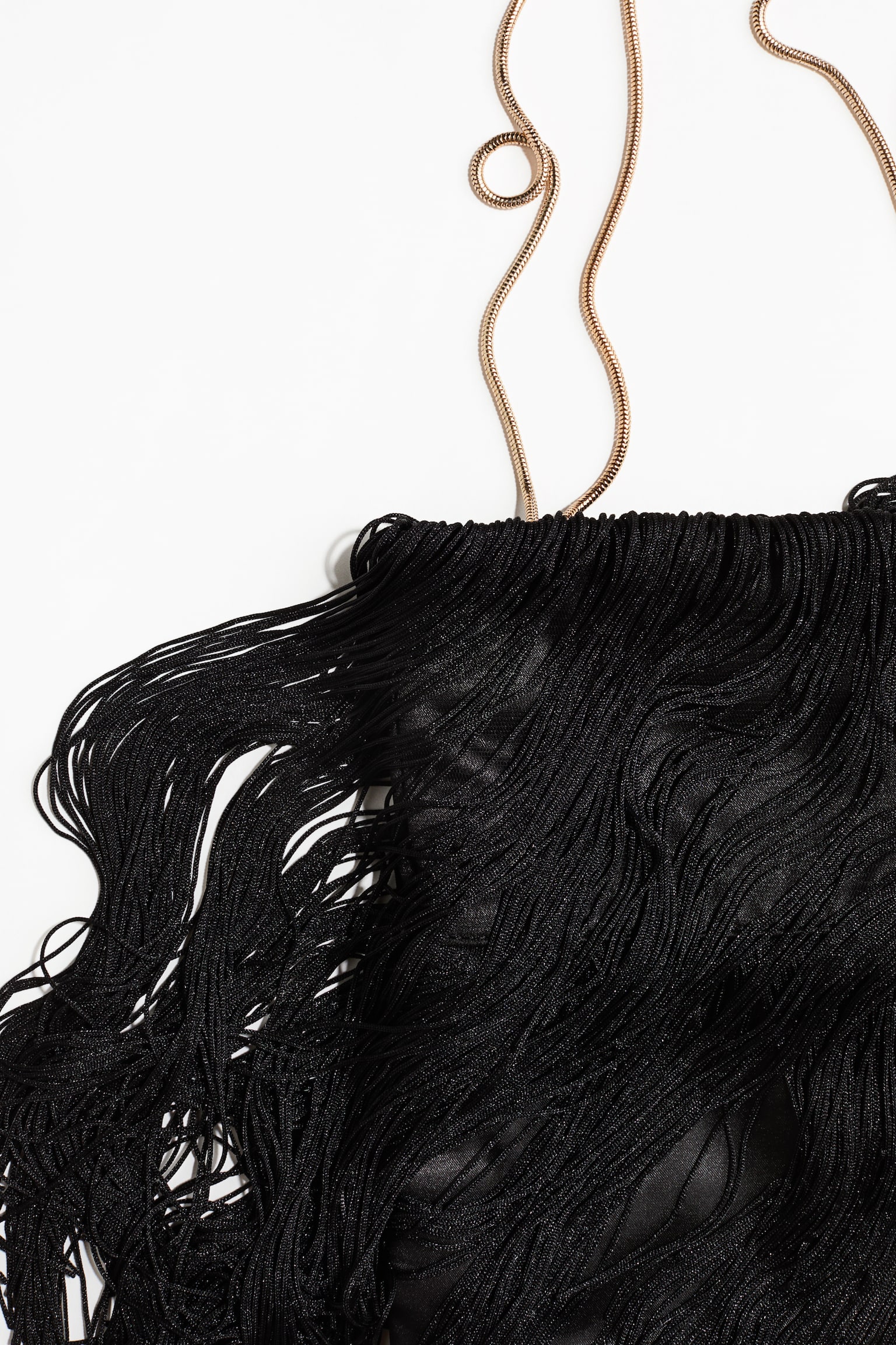 Женская сумка H&M Fringed Shoulder, цвет: Чёрный — фото 2