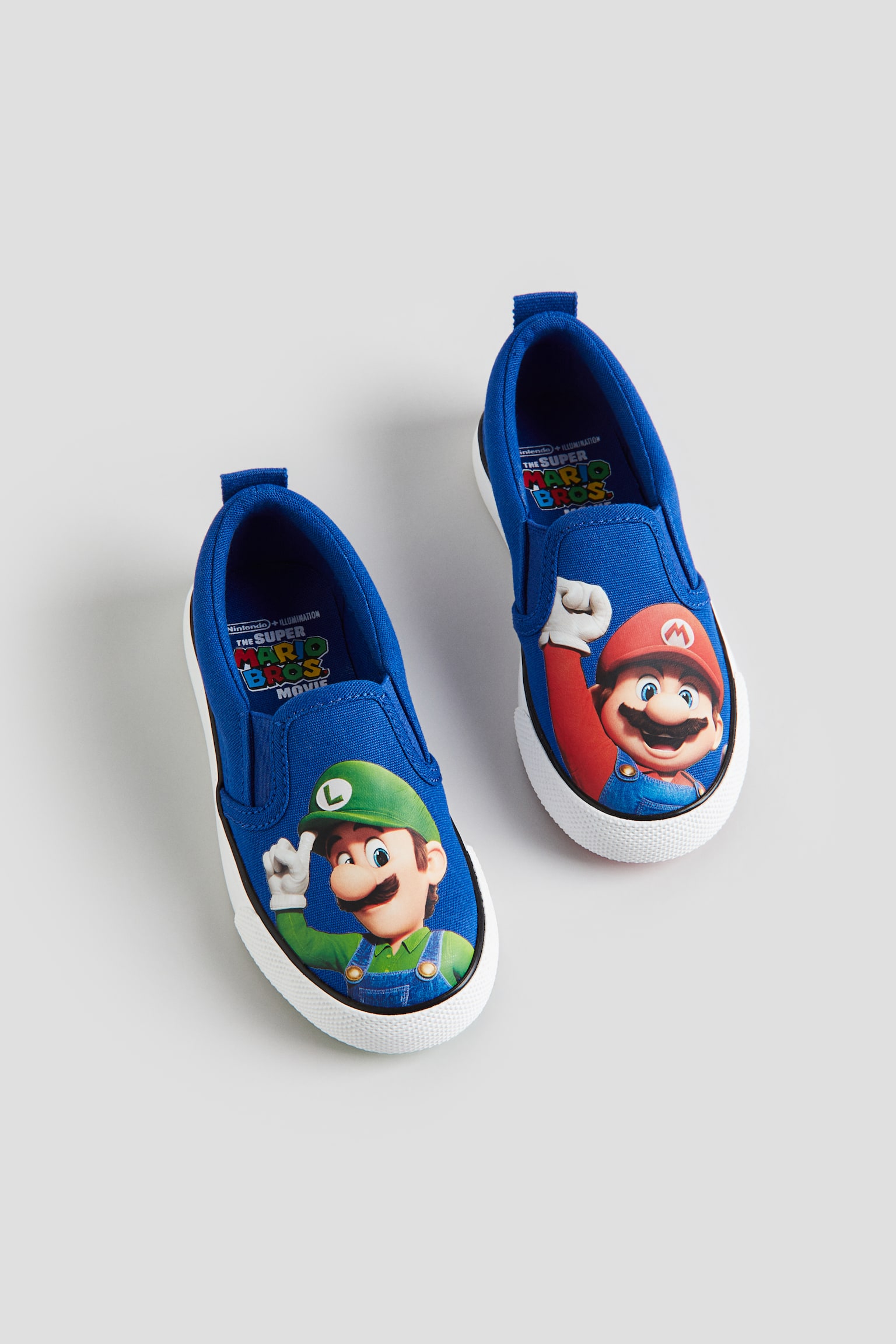 Print Slip On Sneakers - Blue/Super Mario - 3