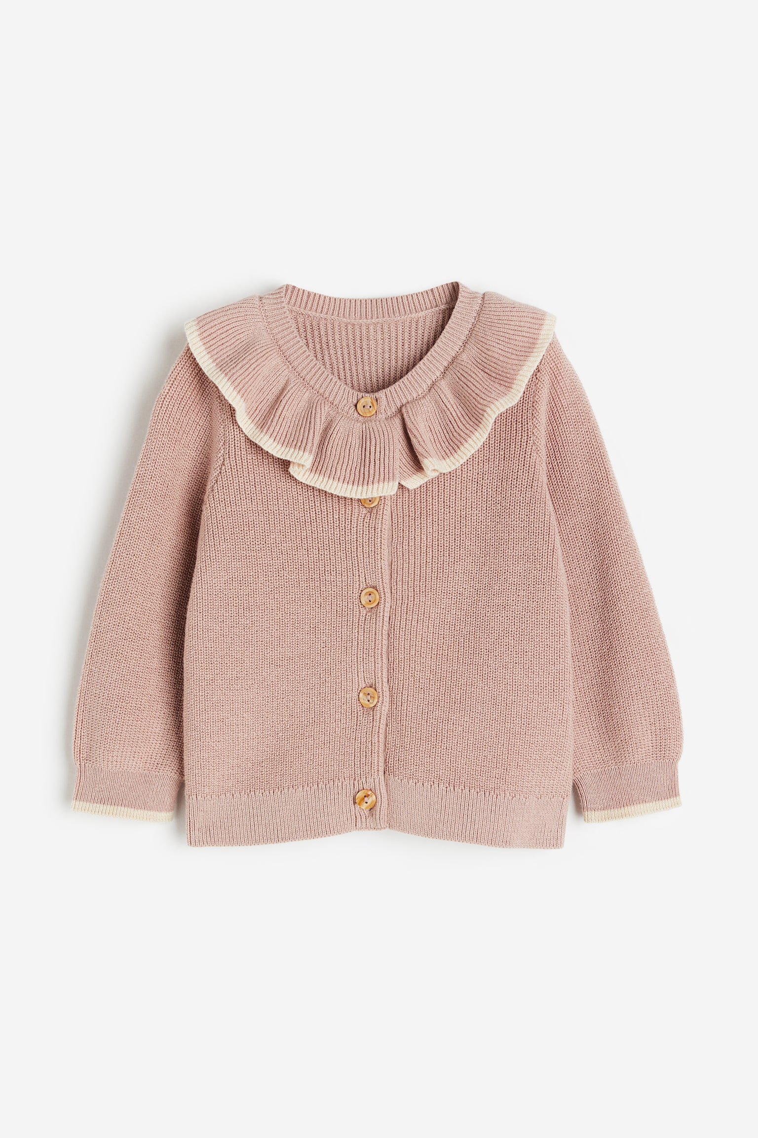 Collared Cardigan - Dusty pink - 1