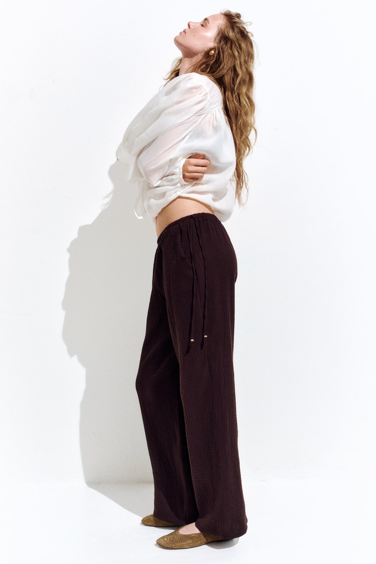 Wide-Leg Drawstring Pants - image 3