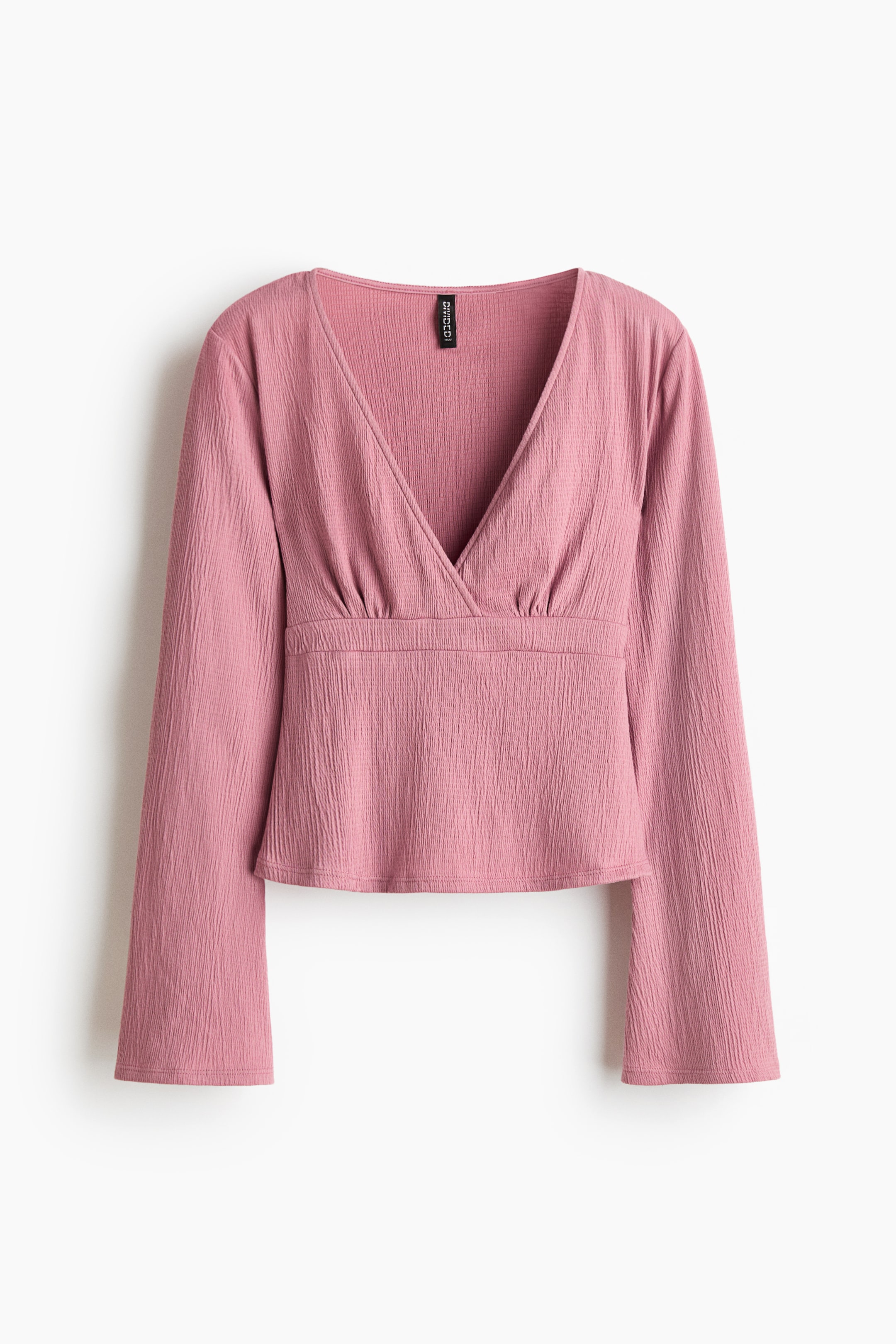 View larger image: Textured-knit tie-detail top - Pink - Ladies | H&M IN 1