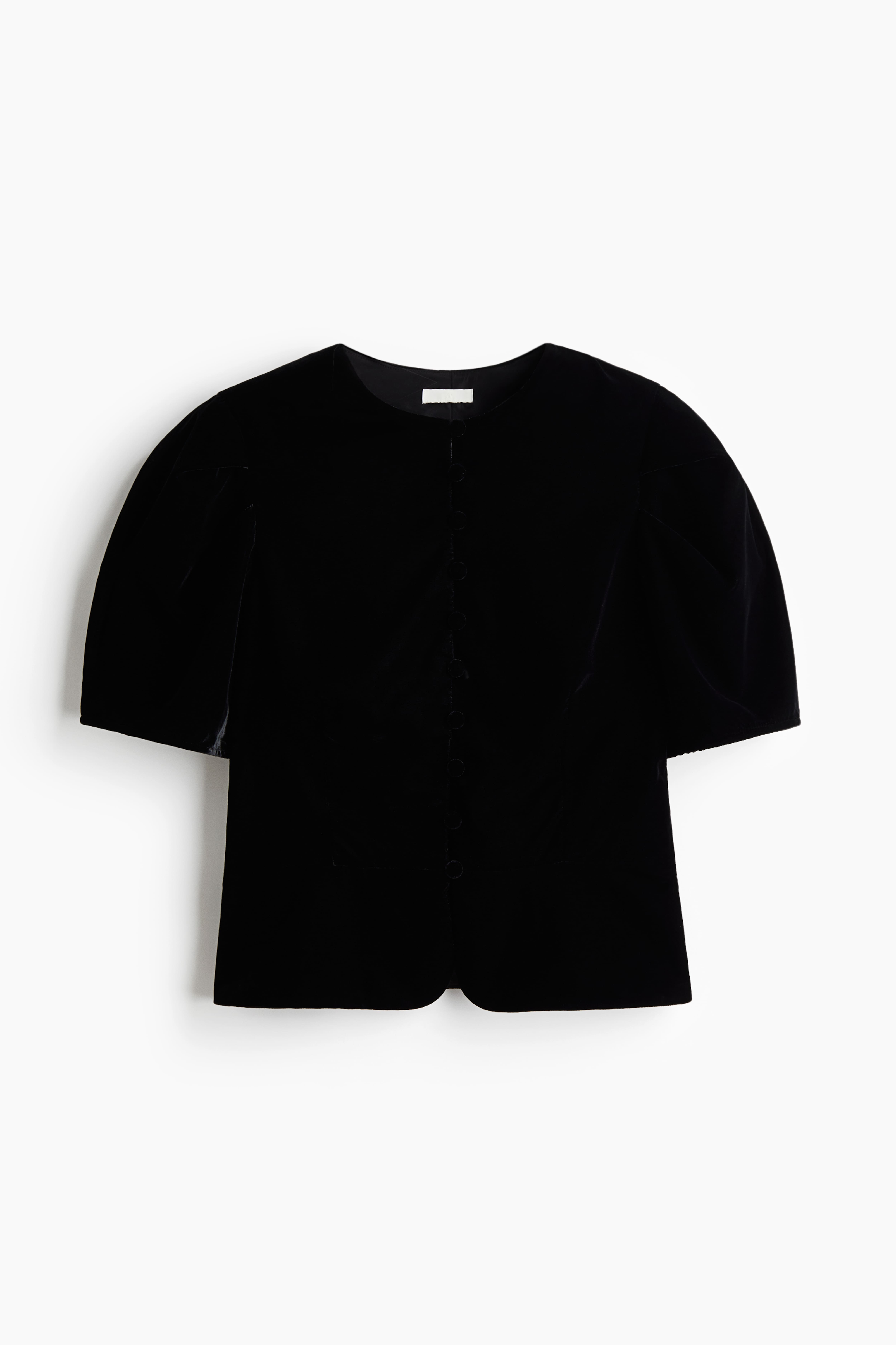 Velour Peplum Blouse