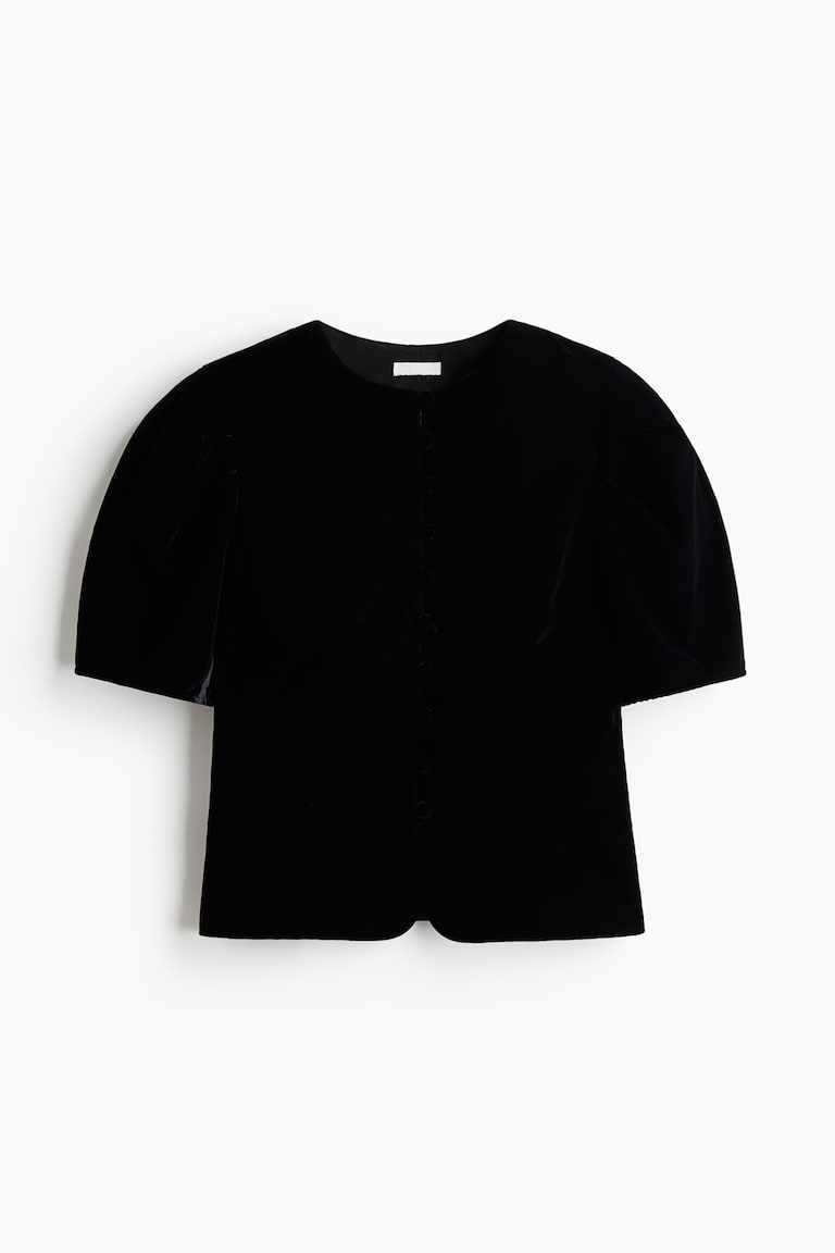 Bluza od velura s volanom