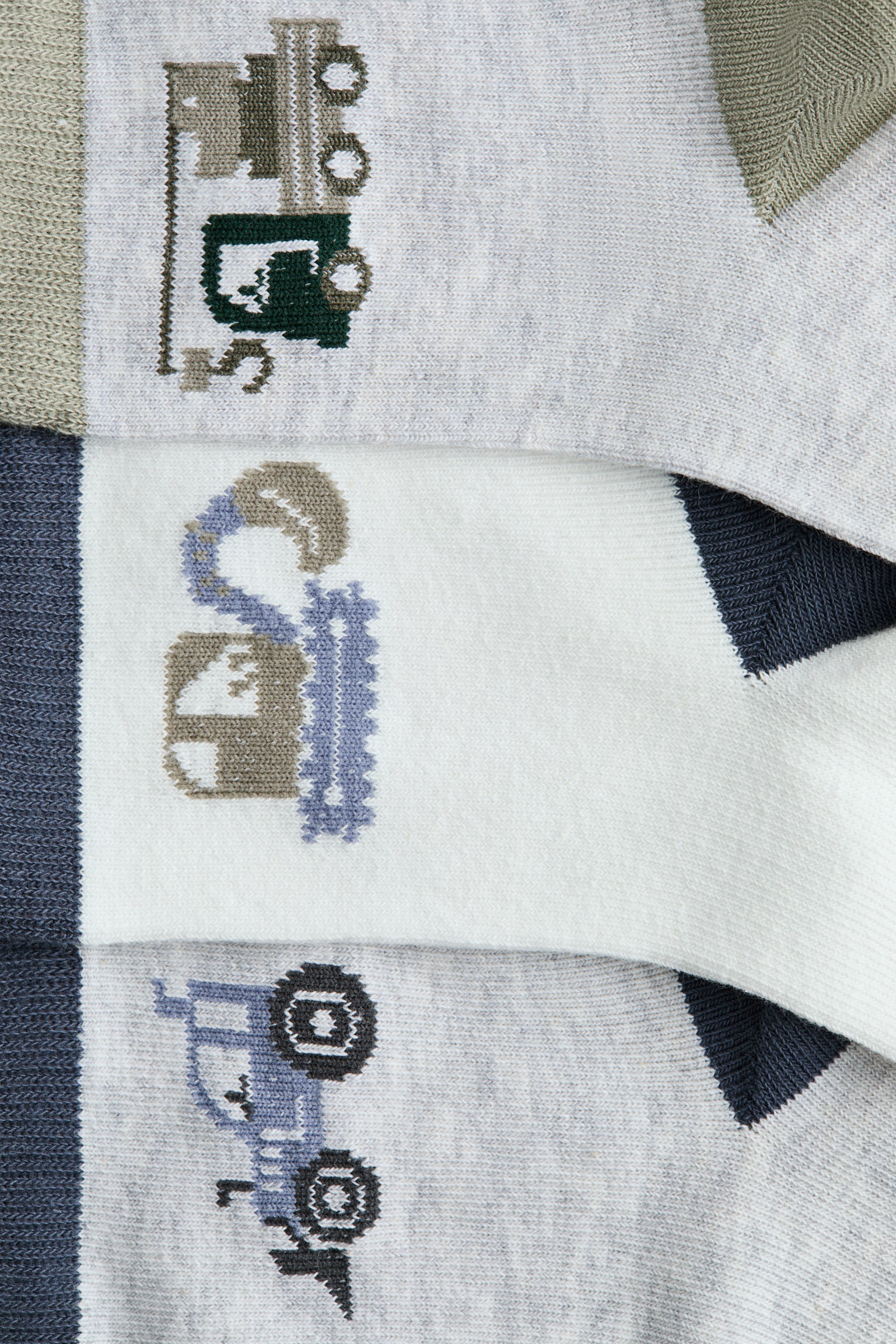 7-pack socks - Light grey marl/Vehicles/Blue/Footballs/Grey/Cars/White/Dachshund - 3