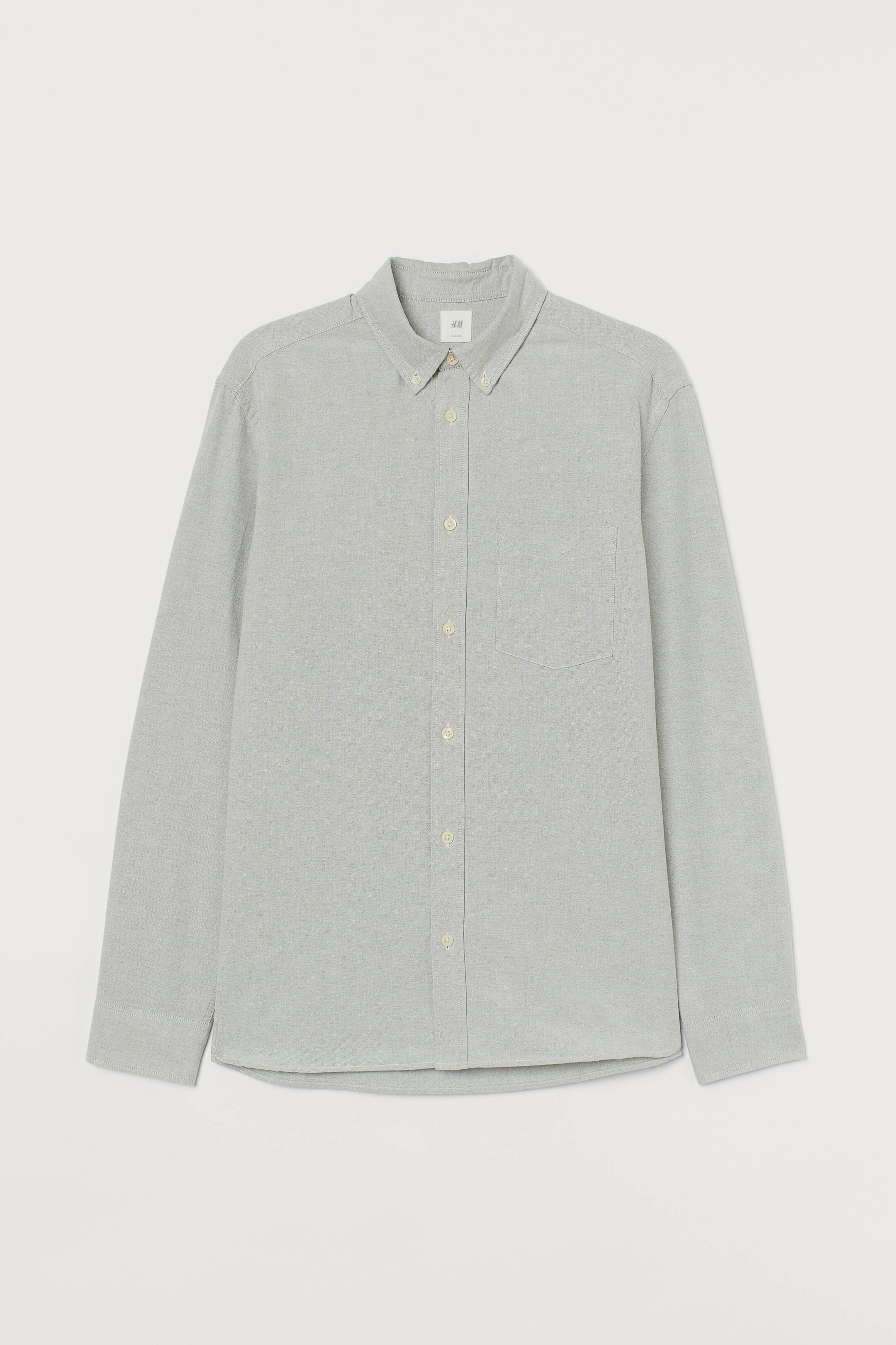 View larger image: Oxford shirt Regular Fit - Pale khaki green - Men | H&M 1