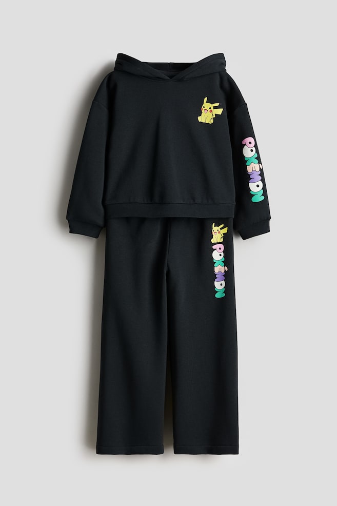 Conjunto de sudadera con capucha y joggers - Gris oscuro/Pokémon - 1