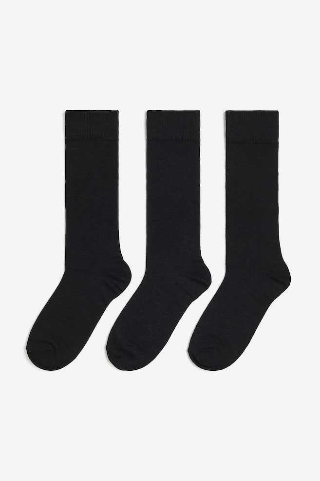 3-pack thermal socks - Black/Light grey marl/Grey marl - 1