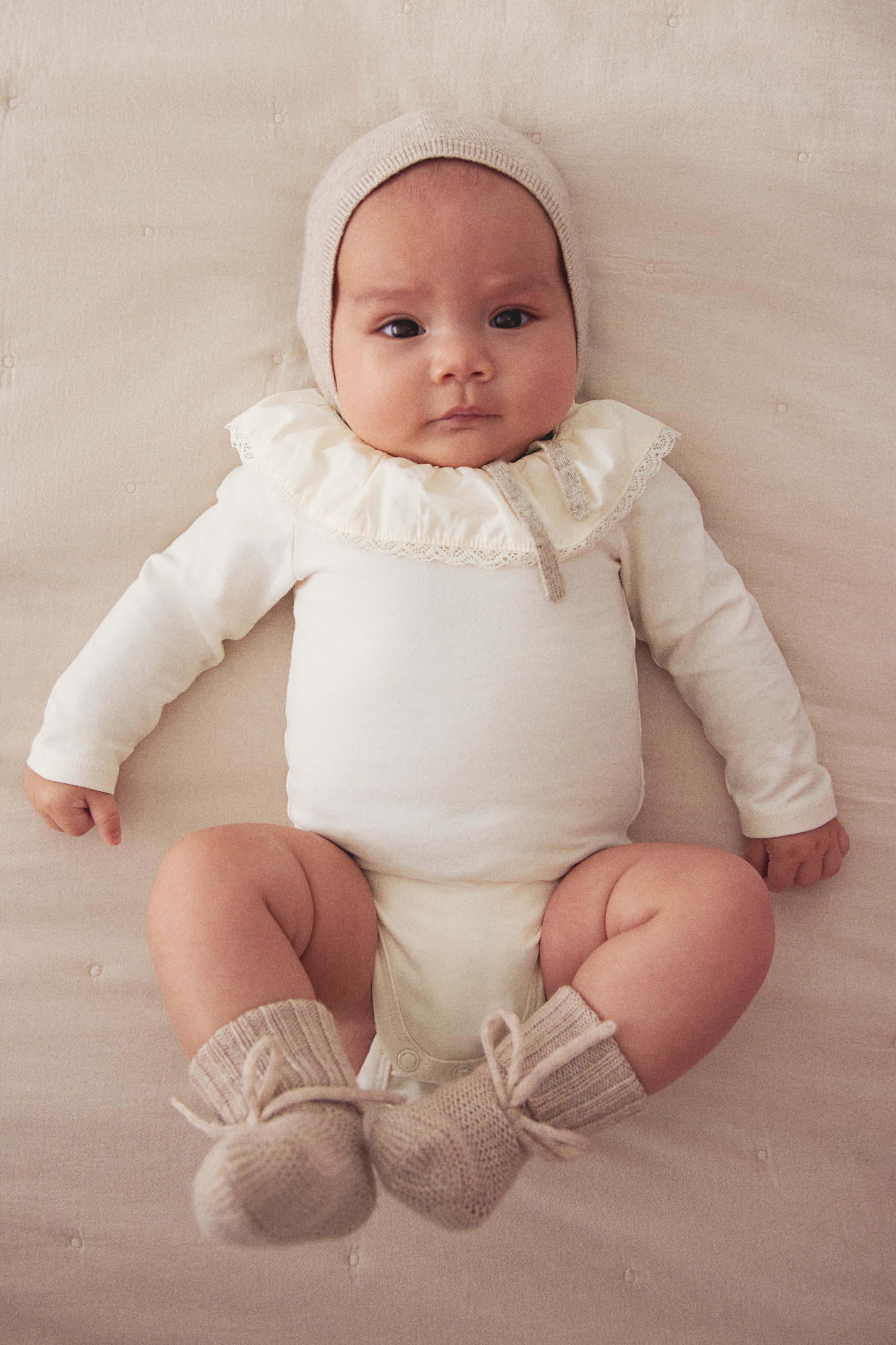 Bodysuit with Ruffled Collar