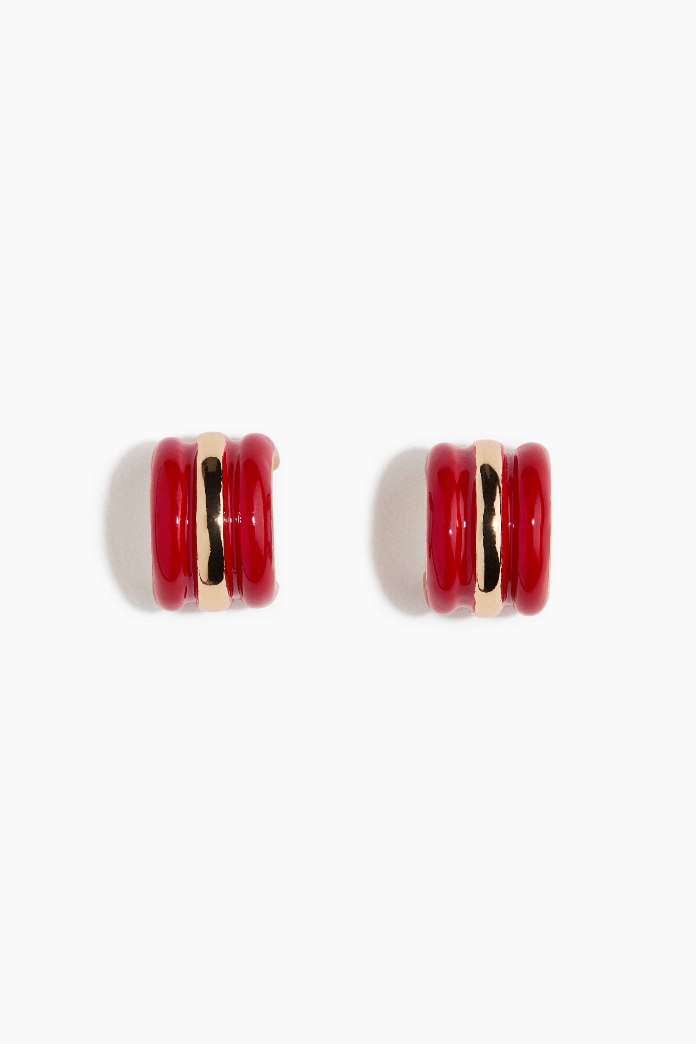 Hoop earrings - Red/Gold-coloured/Light yellow/Gold-coloured