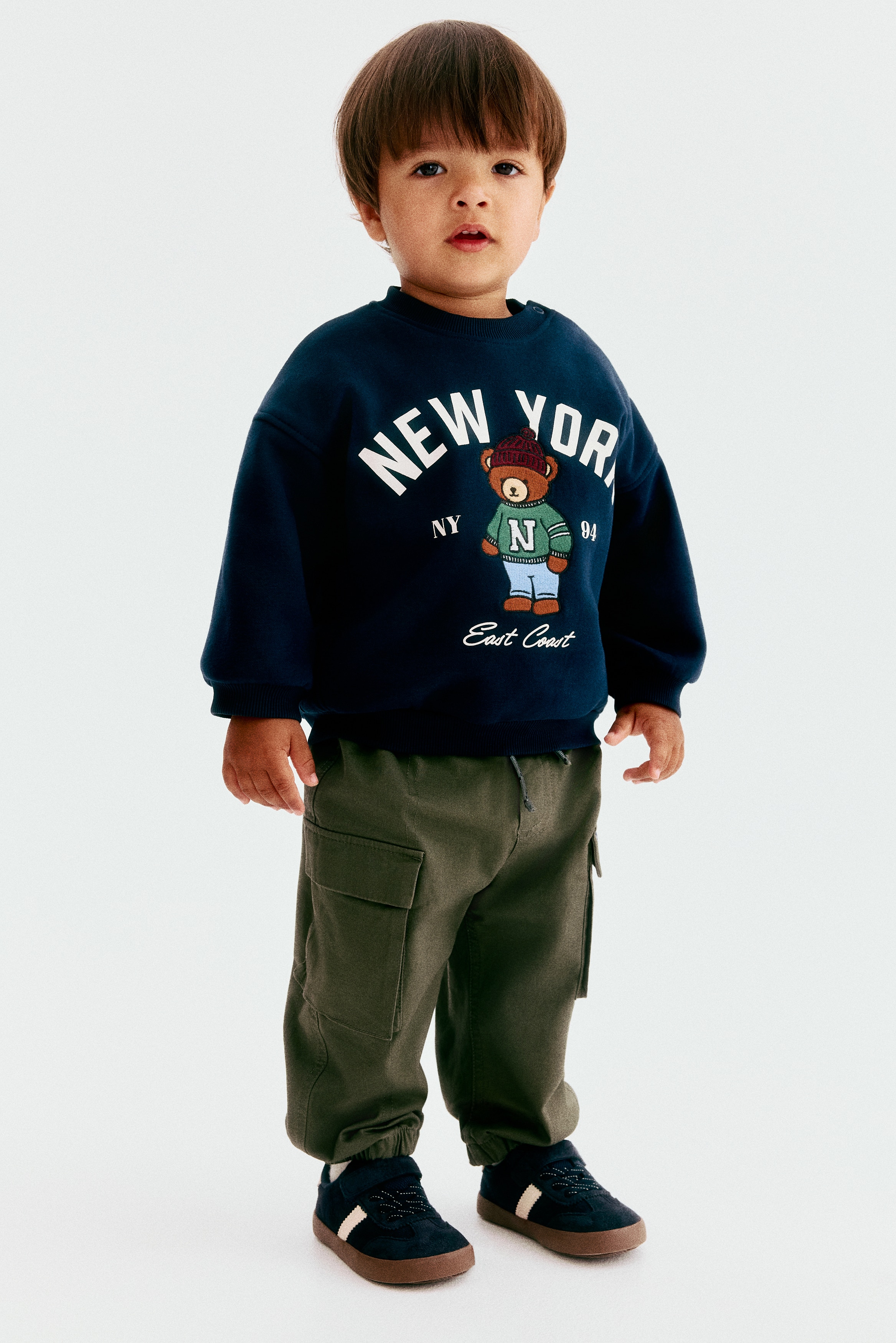 Cargo-style joggers - Vert kaki foncé