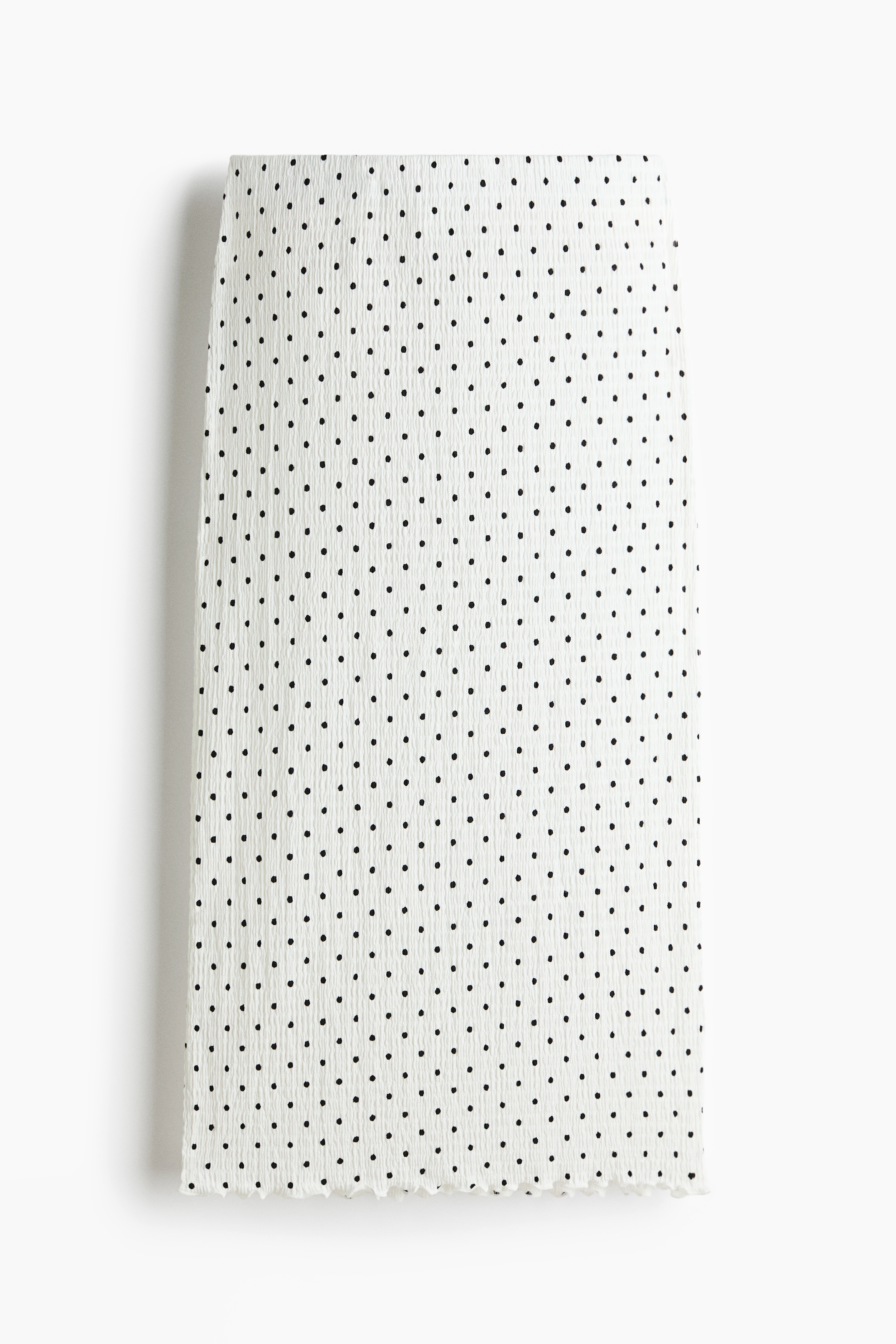 Smocked skirt - White/Spotted/Light yellow/Dark brown