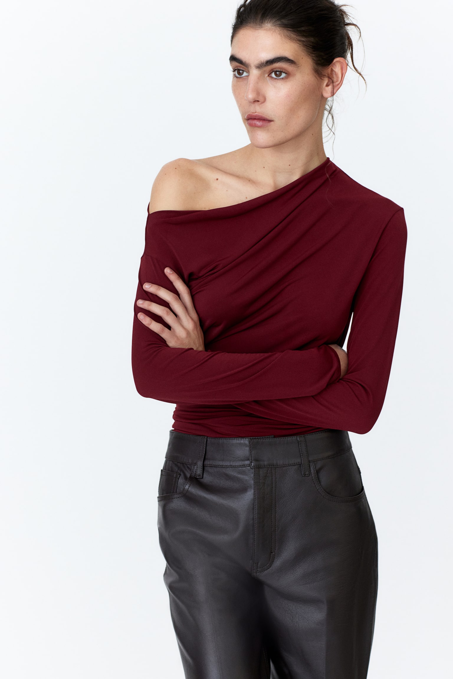 Asymmetric top - Dark red/Black - 6