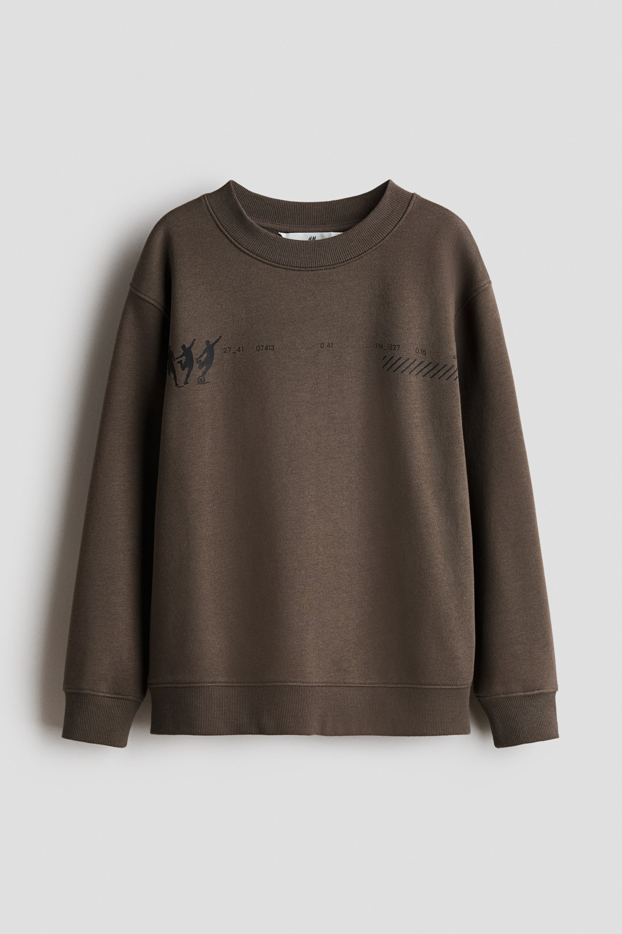 View larger image: Print-motif sweatshirt - Brown/Football players - Kids | H&M GB 1