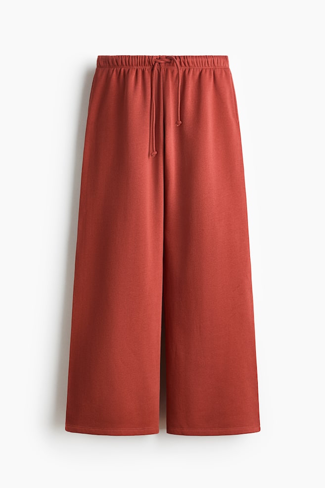 Pantaloni tip jogging largi - Roșu-ruginiu/Gri-deschis melanj/Albastru-porumbel închis/Mov-prună închis/Gri-închis/Roșu-prună/Verde/Bleumarin/Negru/Roz-deschis/Gri-melanj/Gri-deschis melanj/Alb - 1