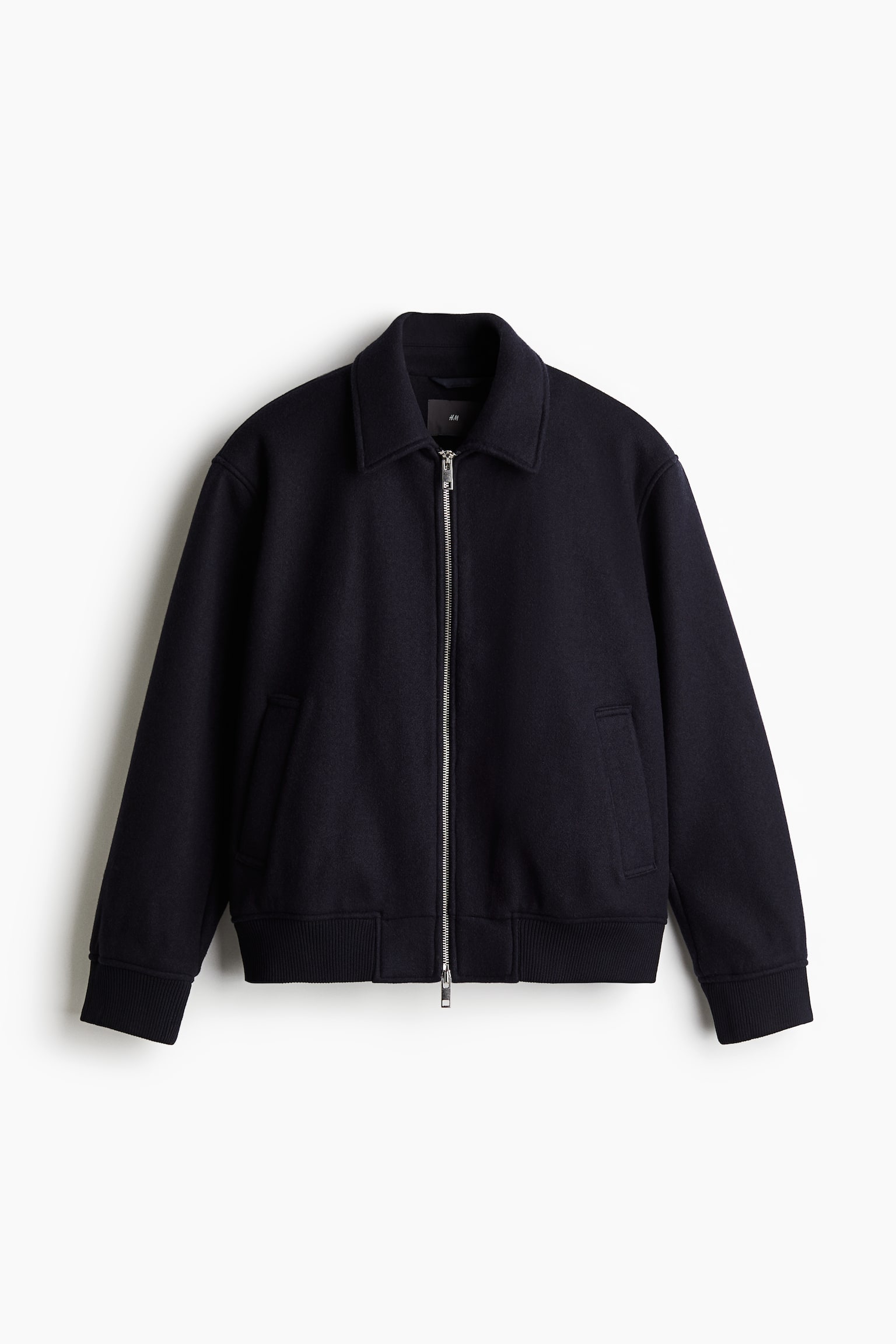 Wool-blend jacket - Navy blue/Dark grey - 2