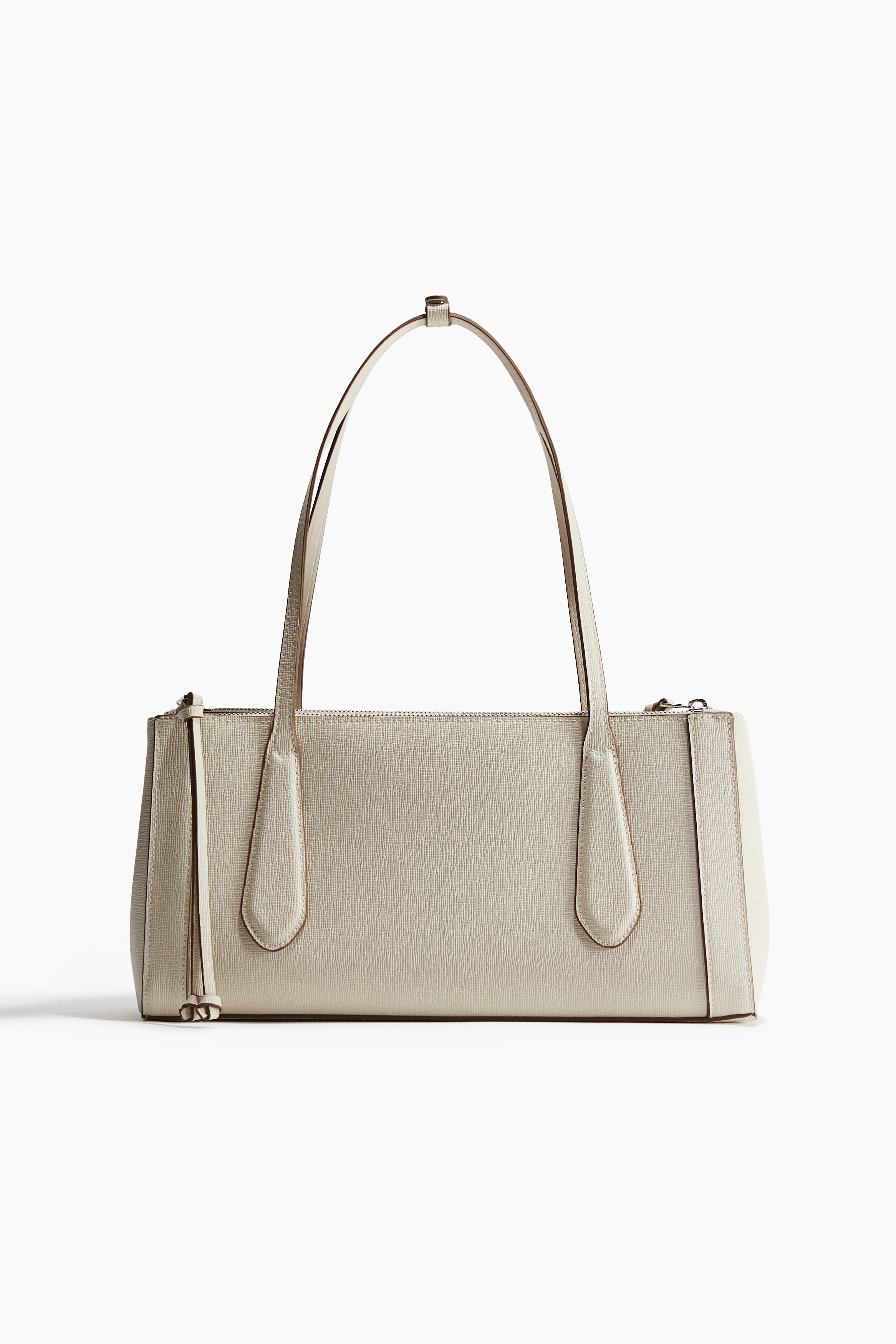 Rectangular shoulder bag - Cream/Brown