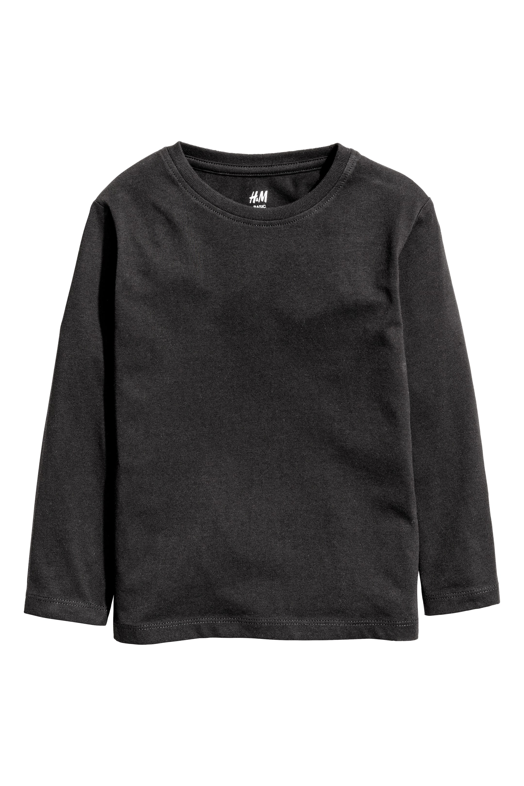View larger image: 2-pack long-sleeved T-shirts - Black - Kids | H&M GB 1