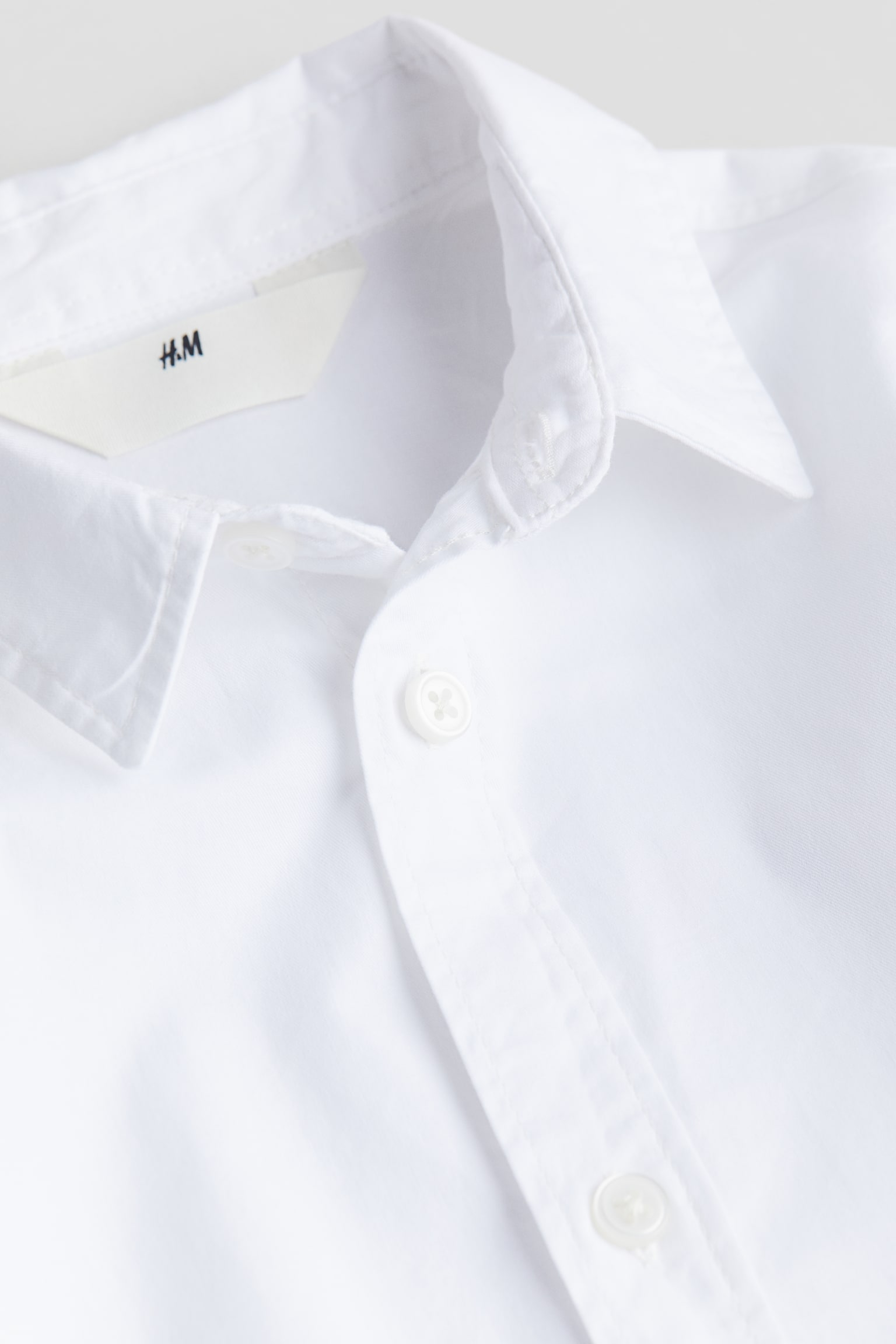 Short-sleeved cotton shirt - White - 6