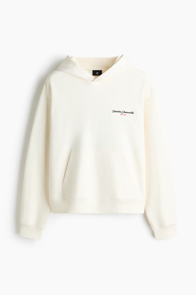Loose-Fit Hoodie with Motif - White/Service Garments/Light blue/Not for Ceremony/Gray melange/94 - 1