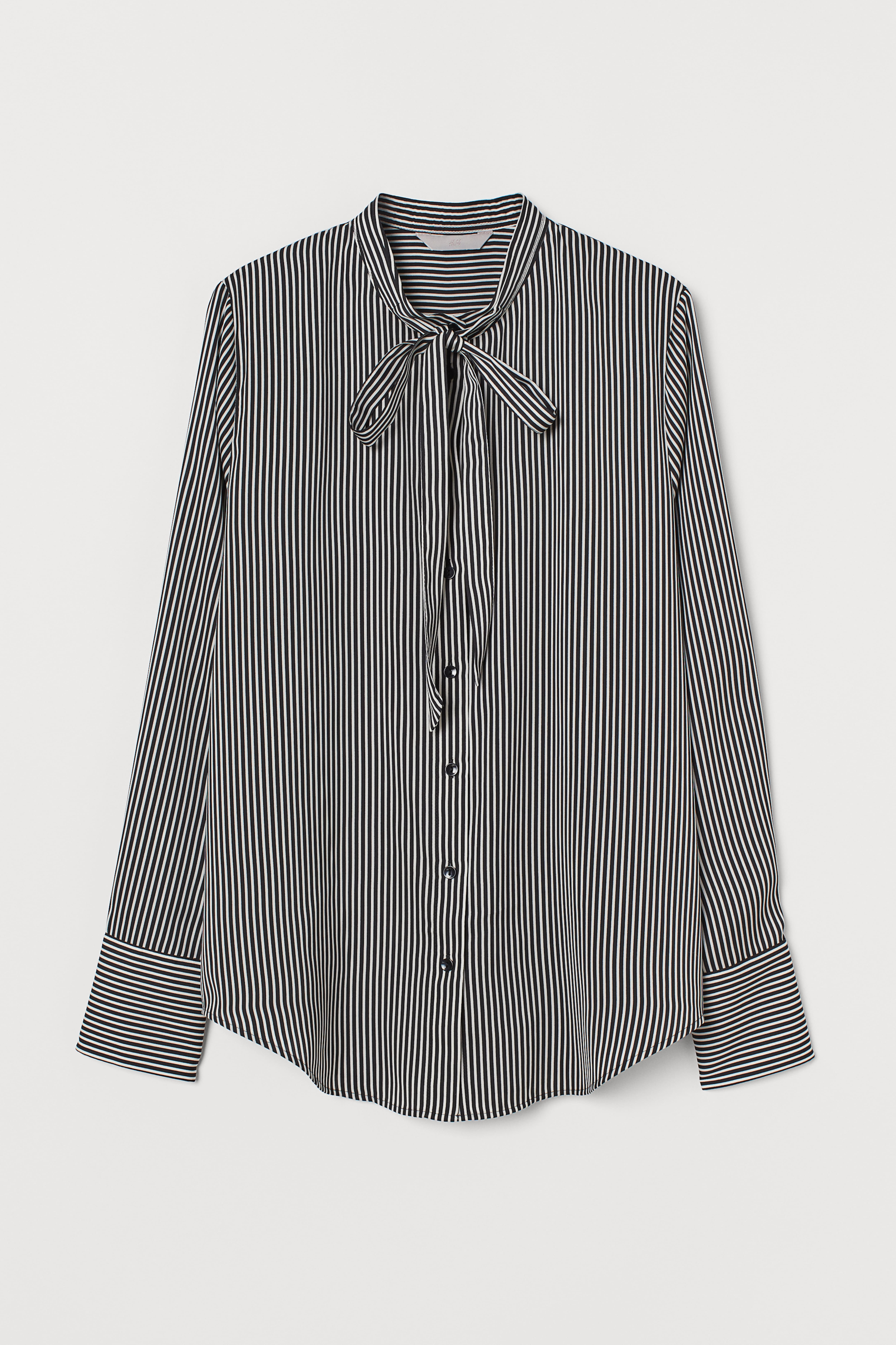 Black and white striped shirt h&m best sale