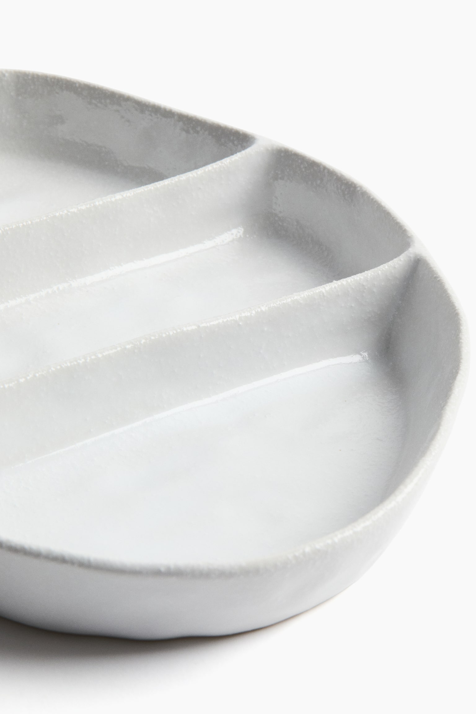 Speckled serving plate - White - 3